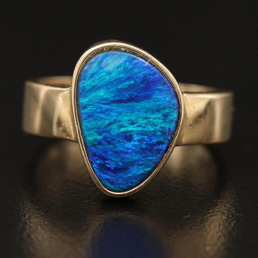 14K Gold Opal Triplet Ring