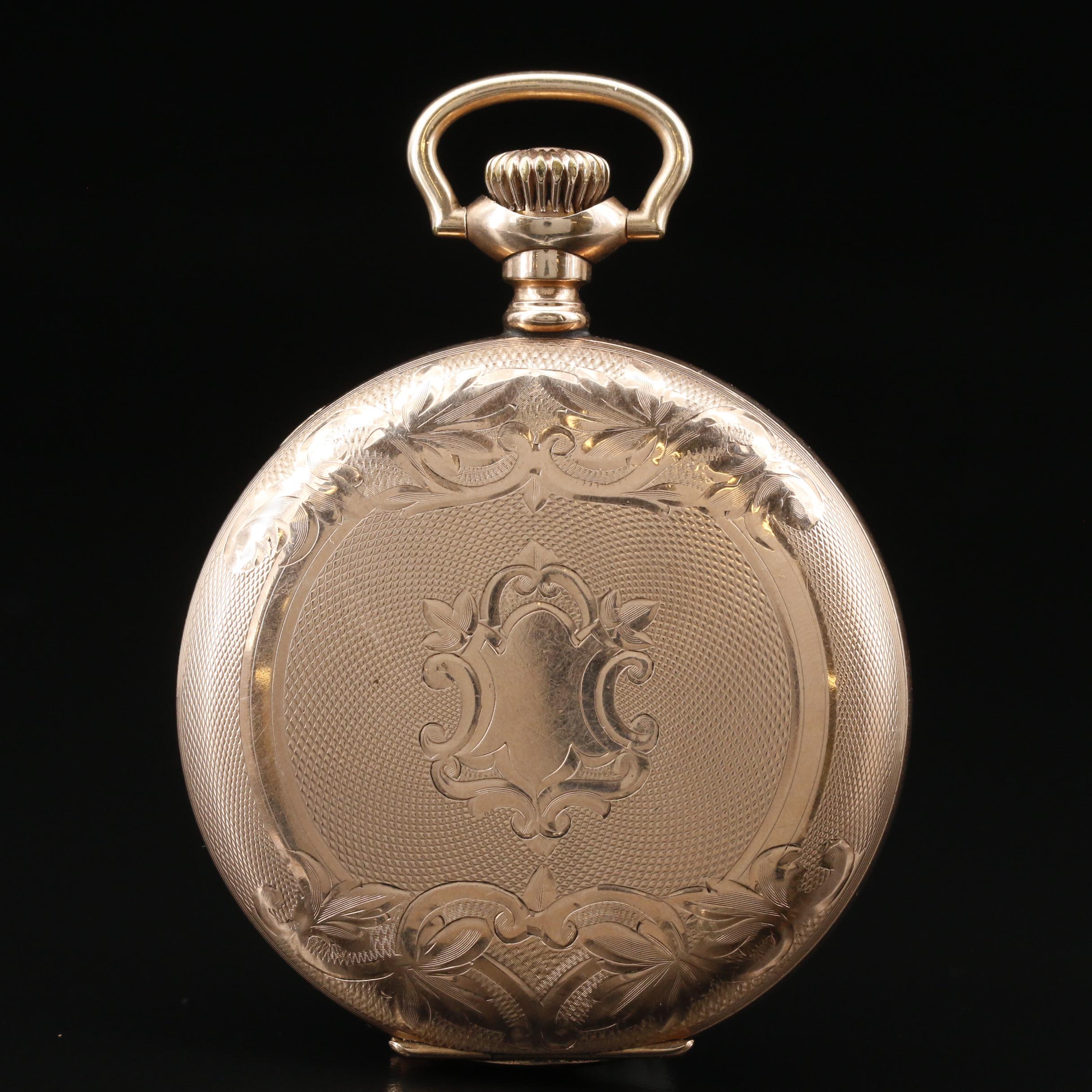 1912 Elgin "Father Time" Gold Filled Hunters Case Pocket Watch