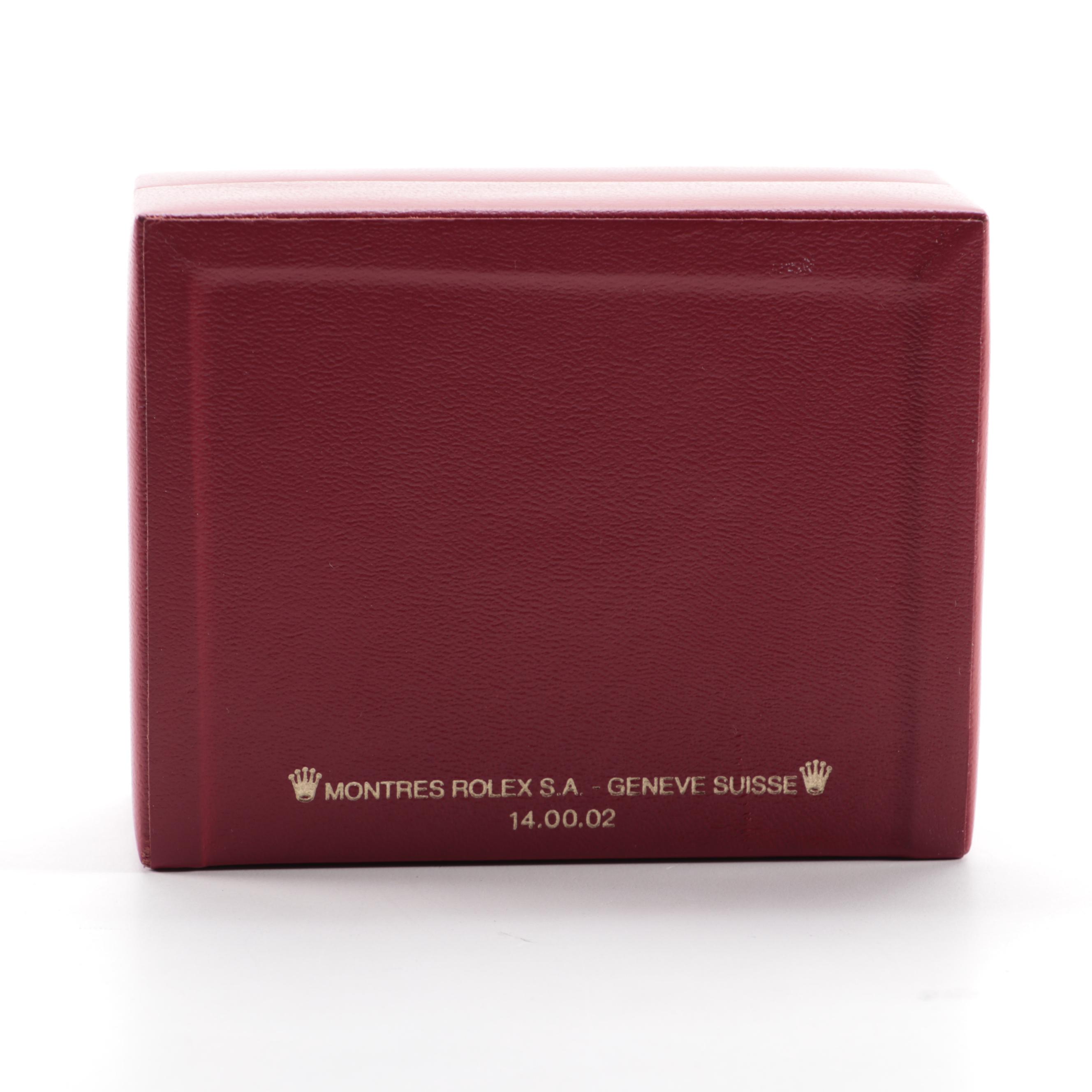 Rolex Red Pebble Leather Watch Case with Pillow and Protective Box