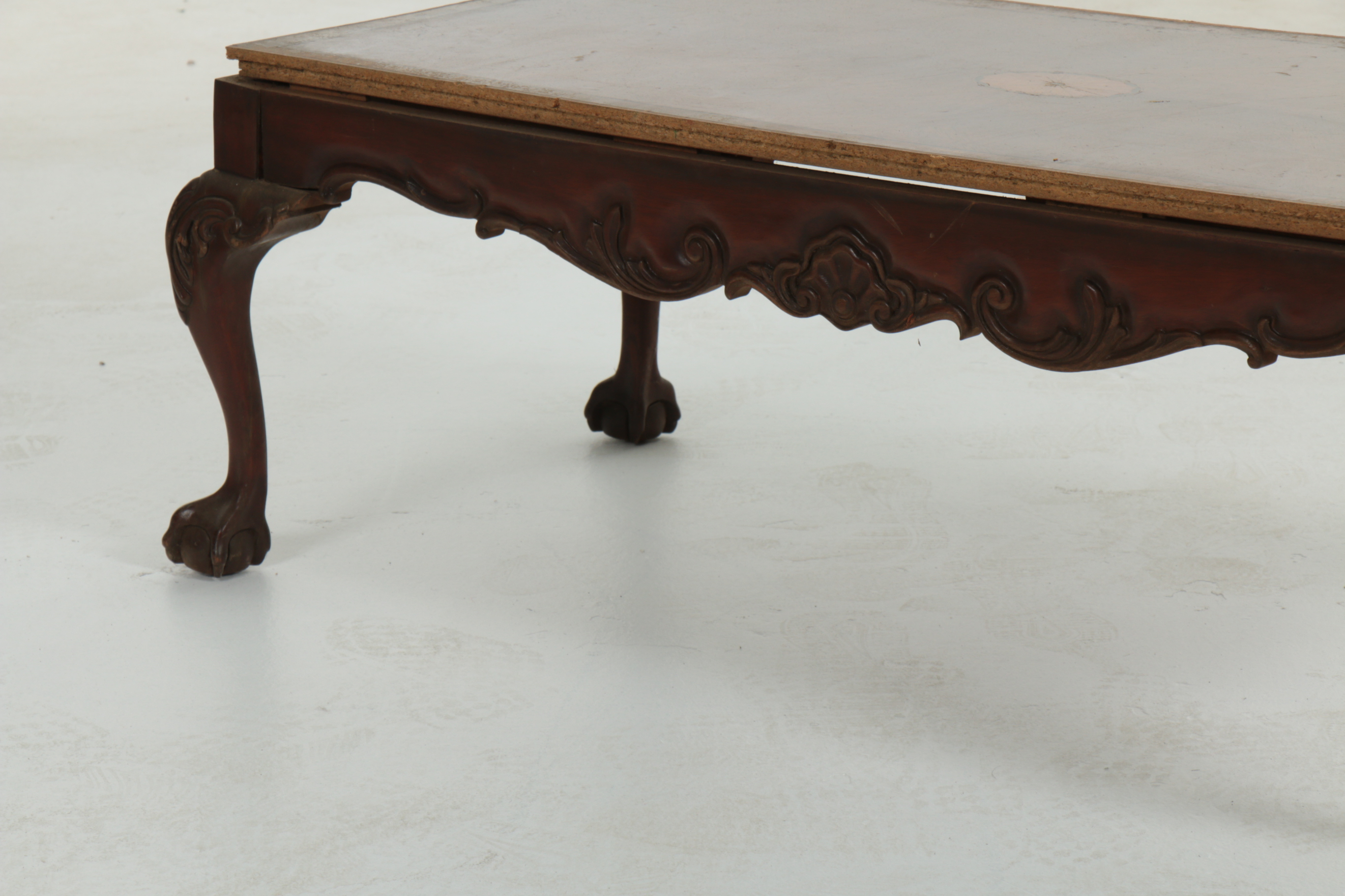 Chippendale Style Inlaid Coffee Table, Mid-20th Century