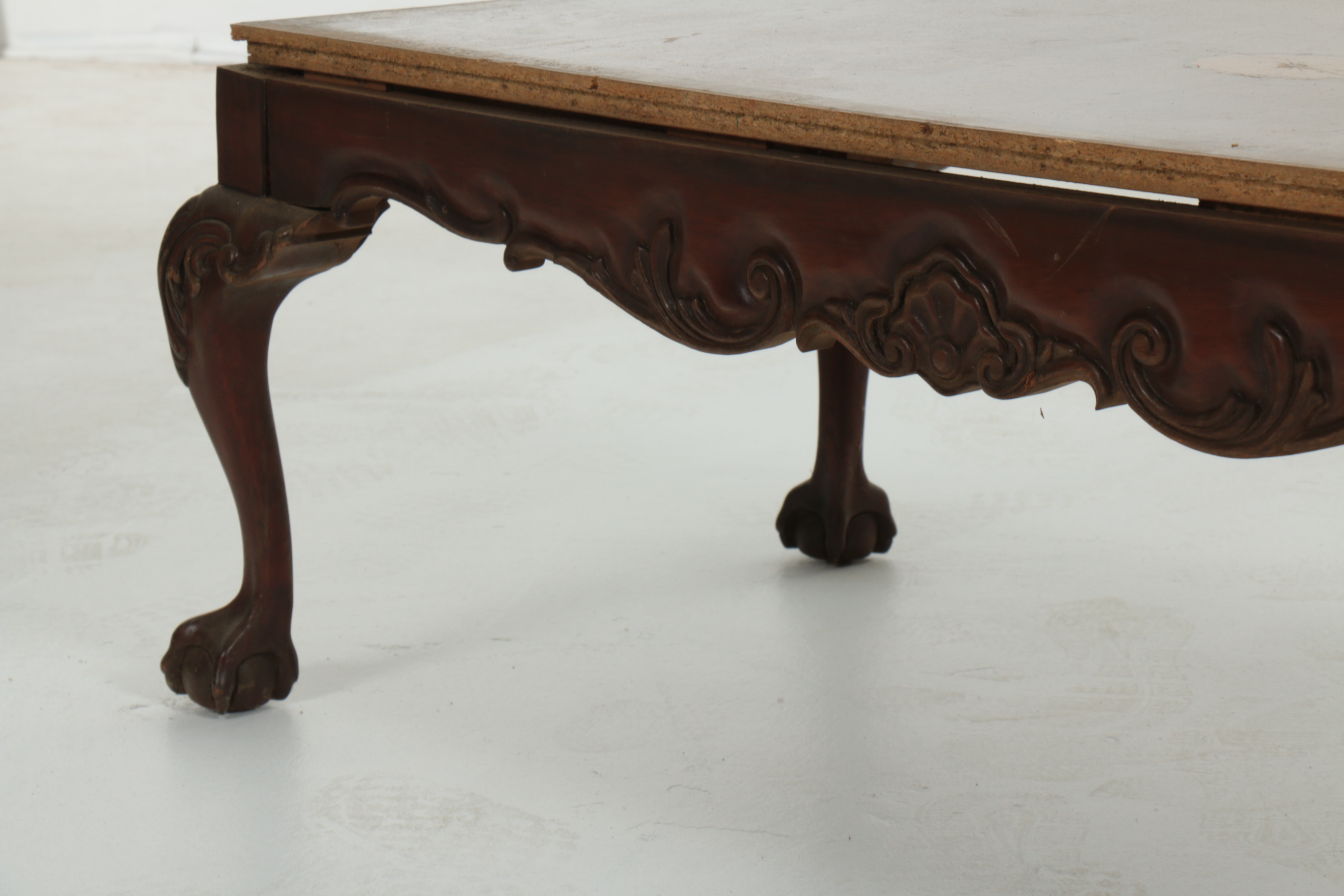 Chippendale Style Inlaid Coffee Table, Mid-20th Century