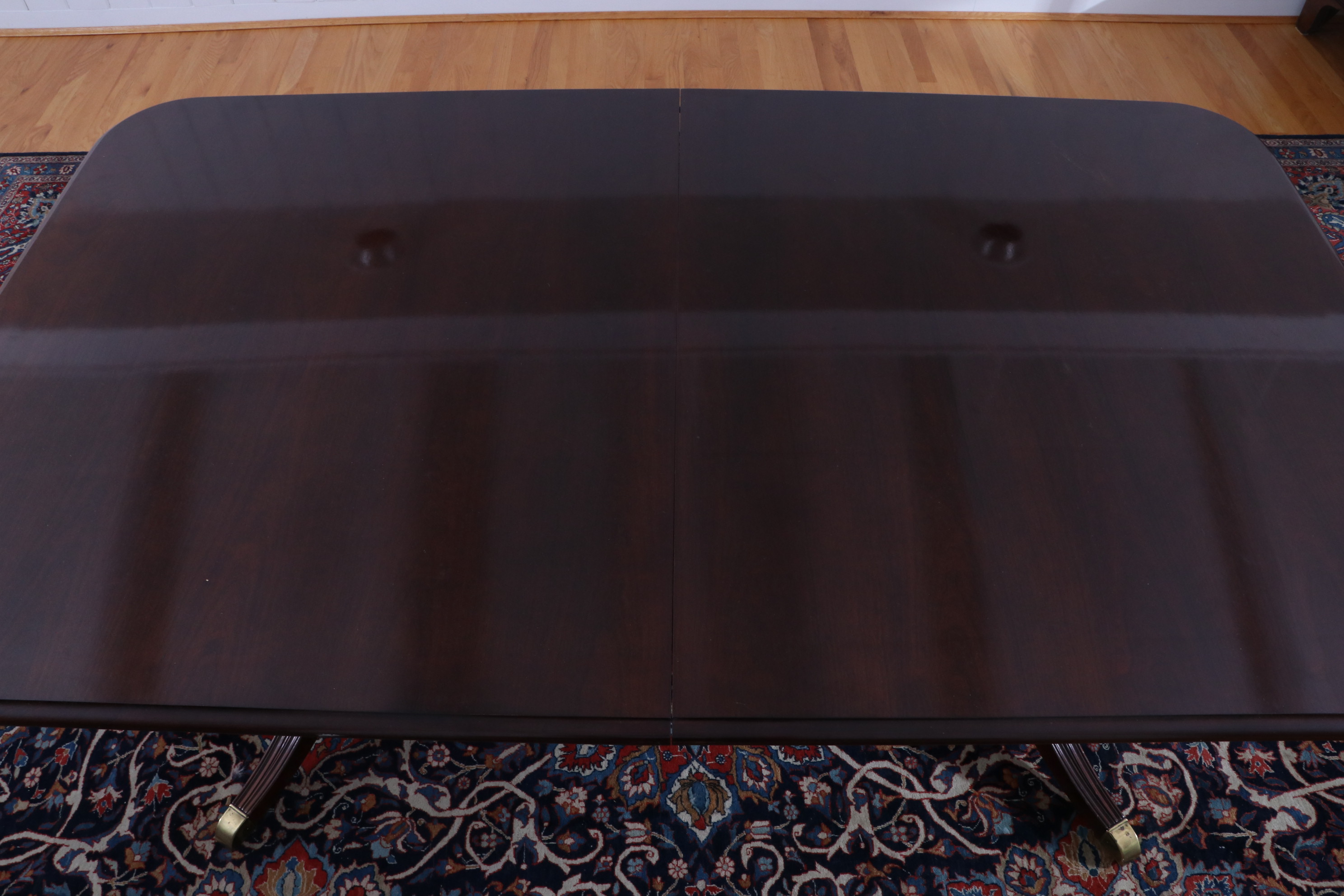 Thomasville Furniture Mahogany Dining Table and Chippendale Style Chairs