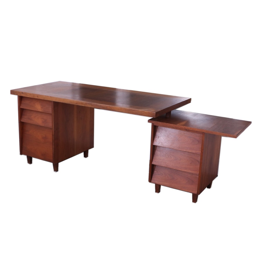 Danish Modern Desk Teak from Otmar Furniture, Mid-20th Century