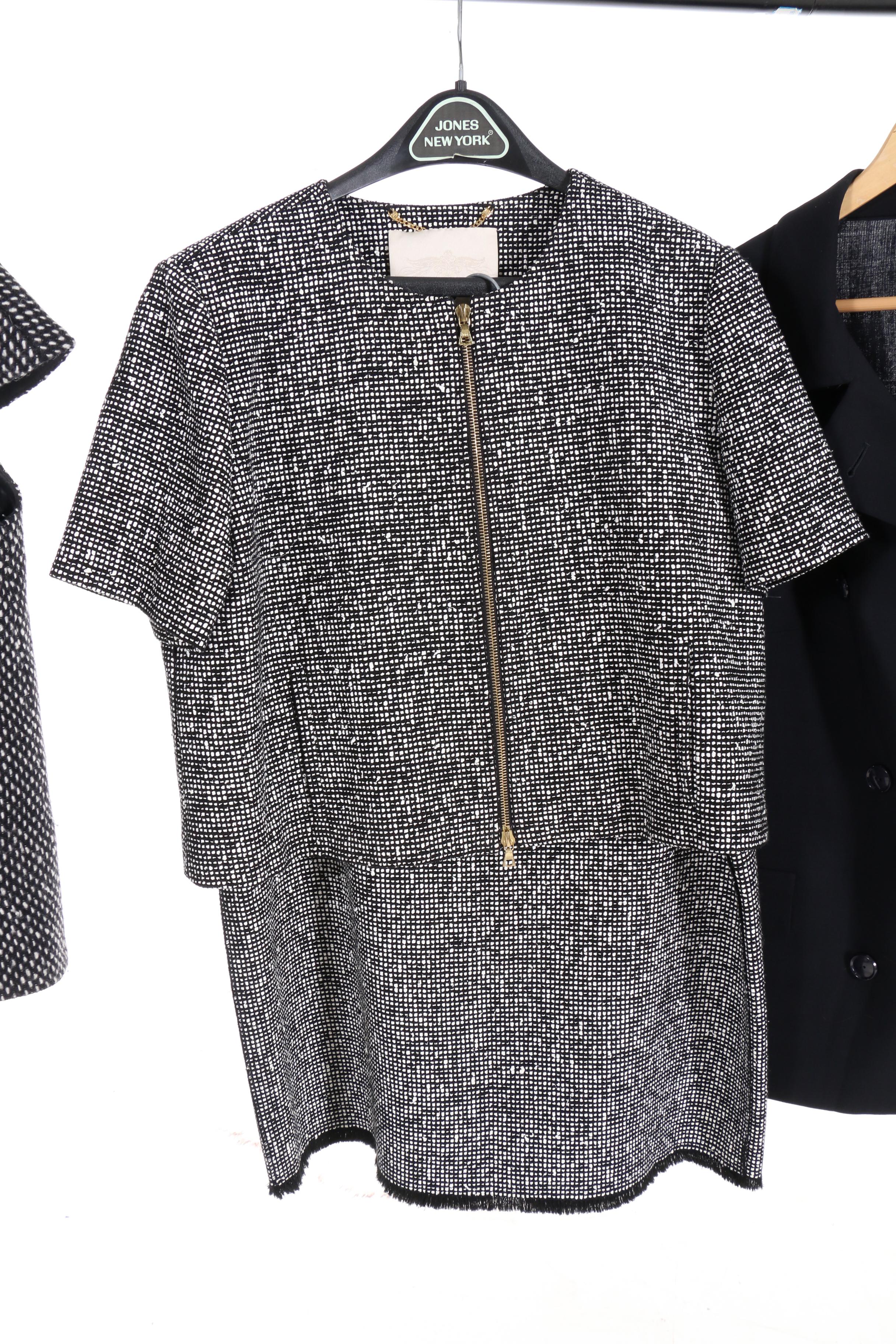 Rachel Roy Skirt Suit with Akris, Basler, and Donna Degnan Jackets