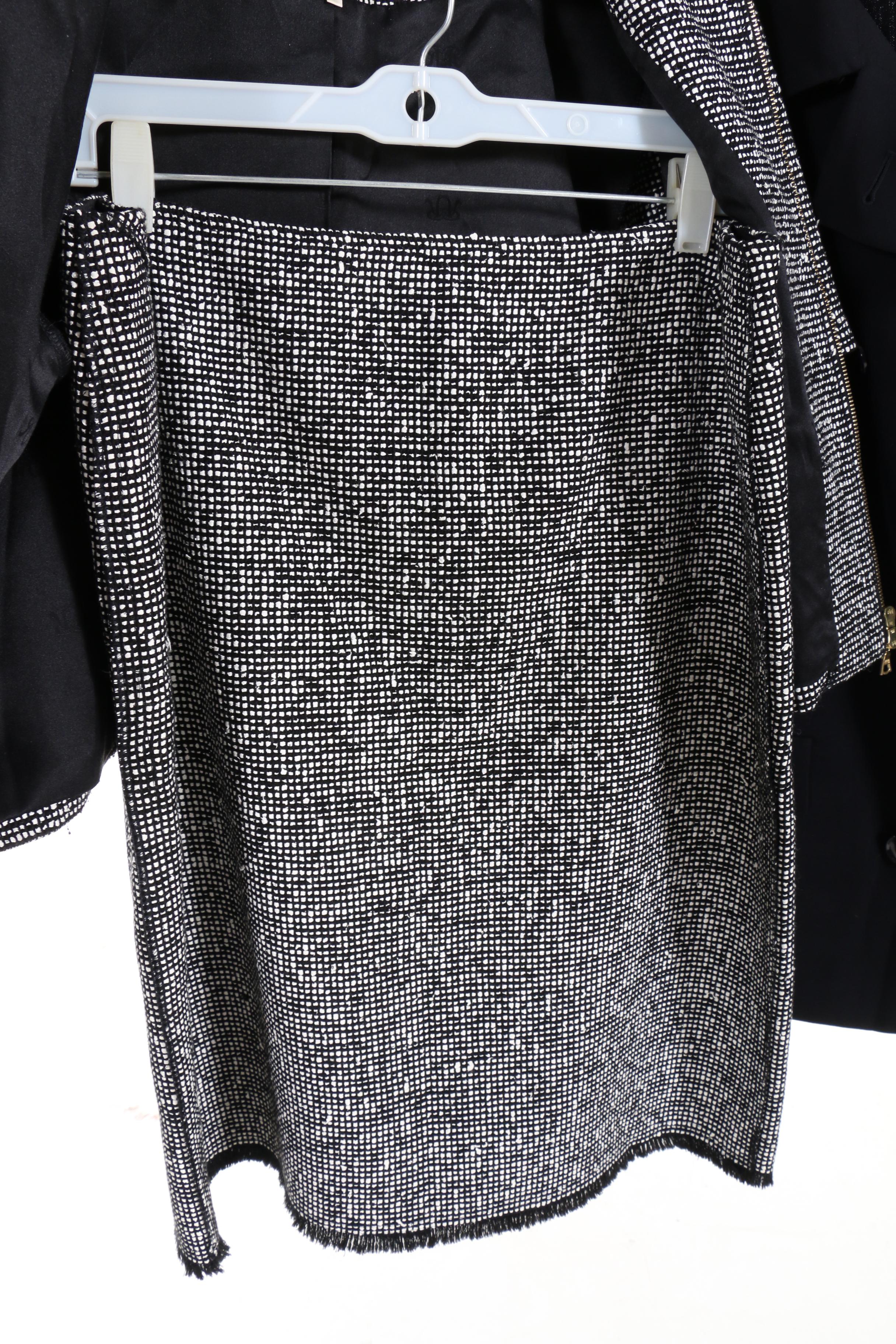 Rachel Roy Skirt Suit with Akris, Basler, and Donna Degnan Jackets