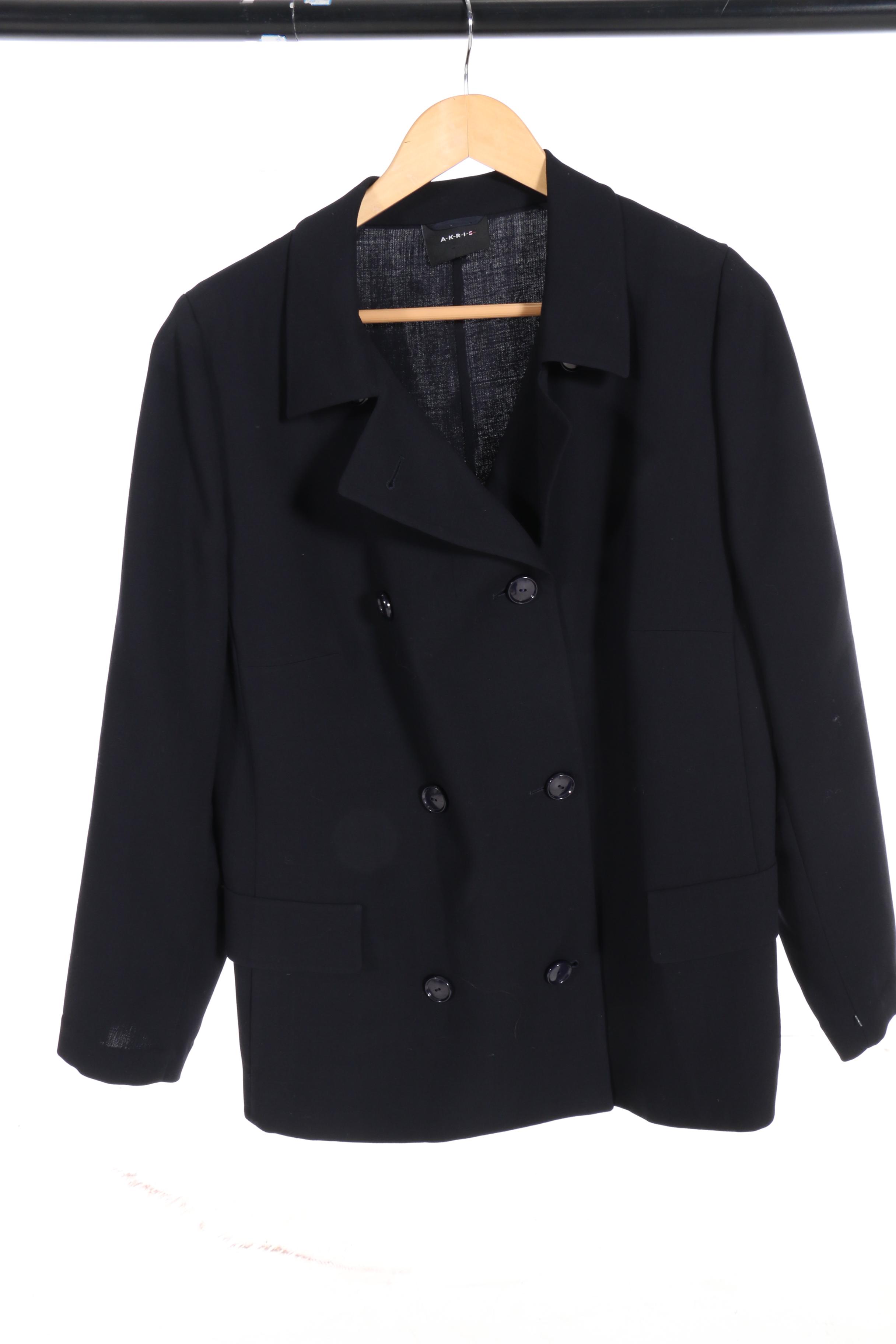 Rachel Roy Skirt Suit with Akris, Basler, and Donna Degnan Jackets