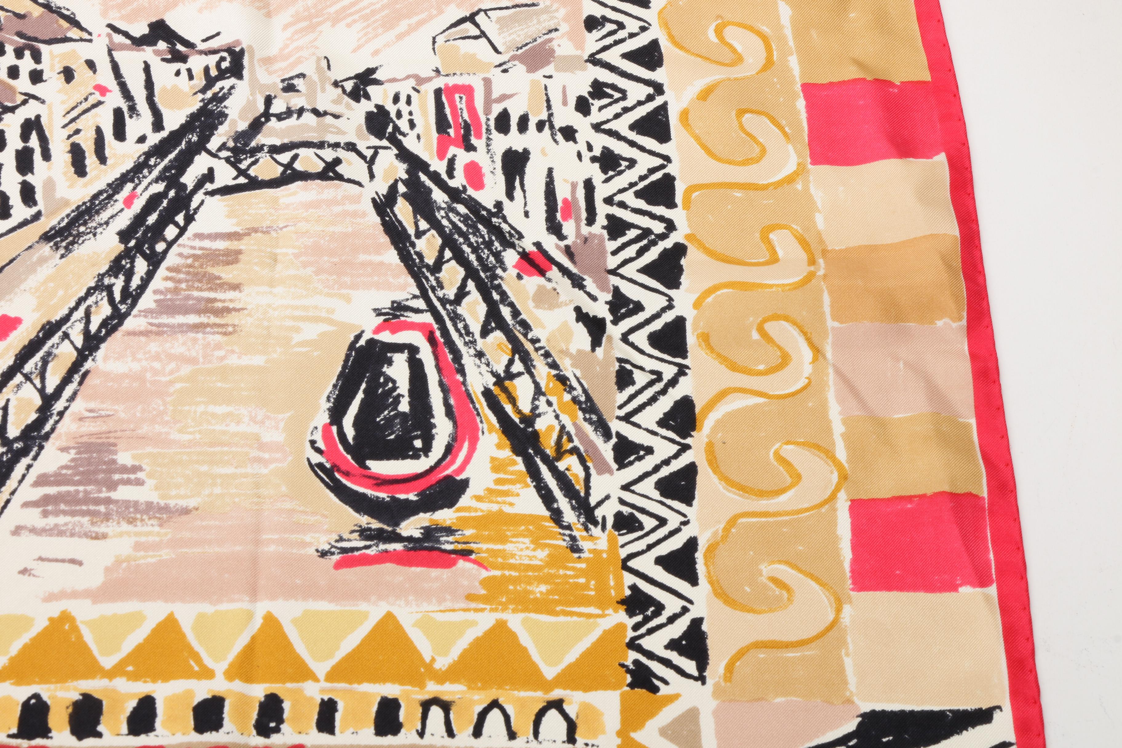 Prada Patterned Silk Scarf