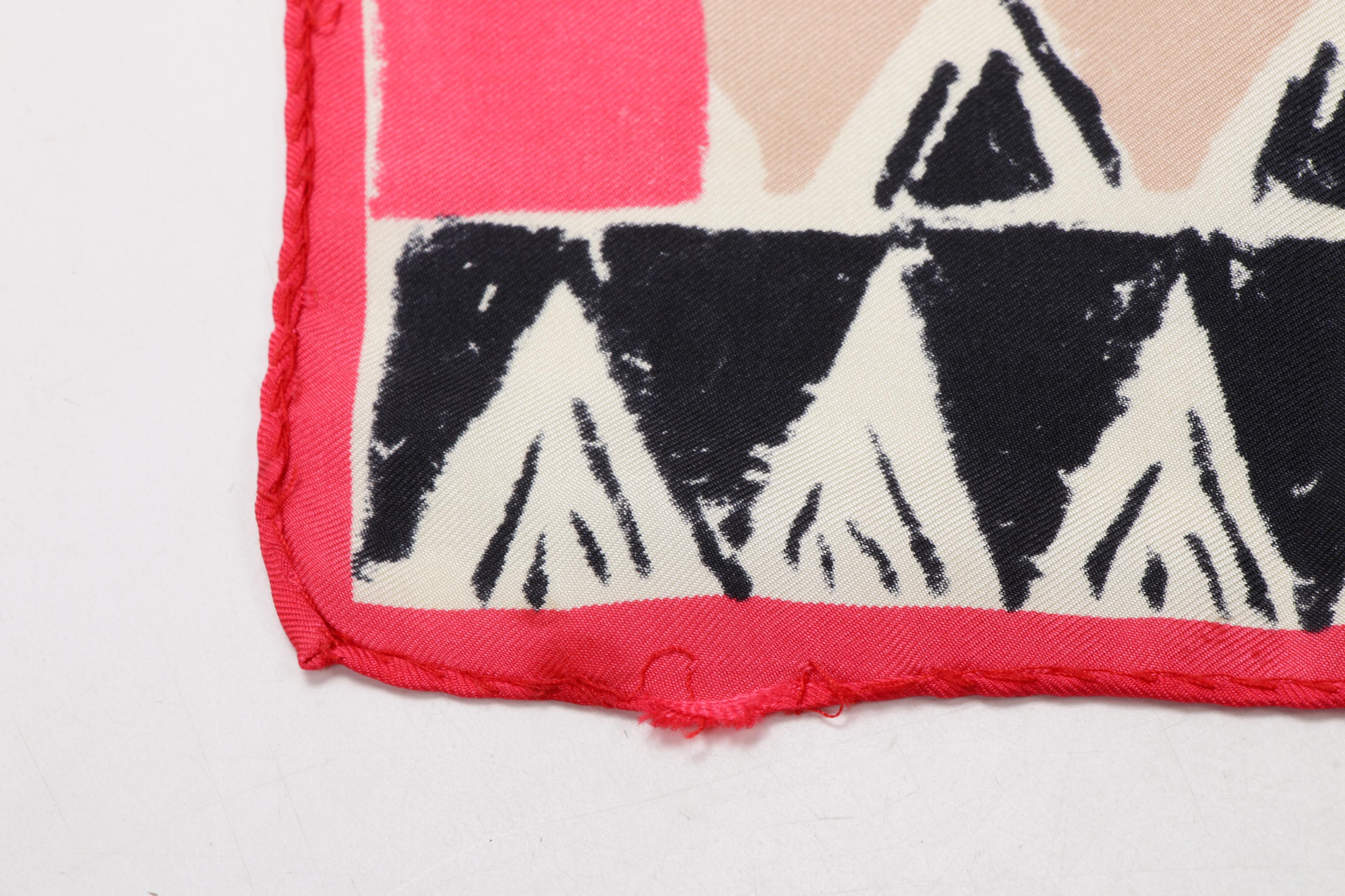 Prada Patterned Silk Scarf