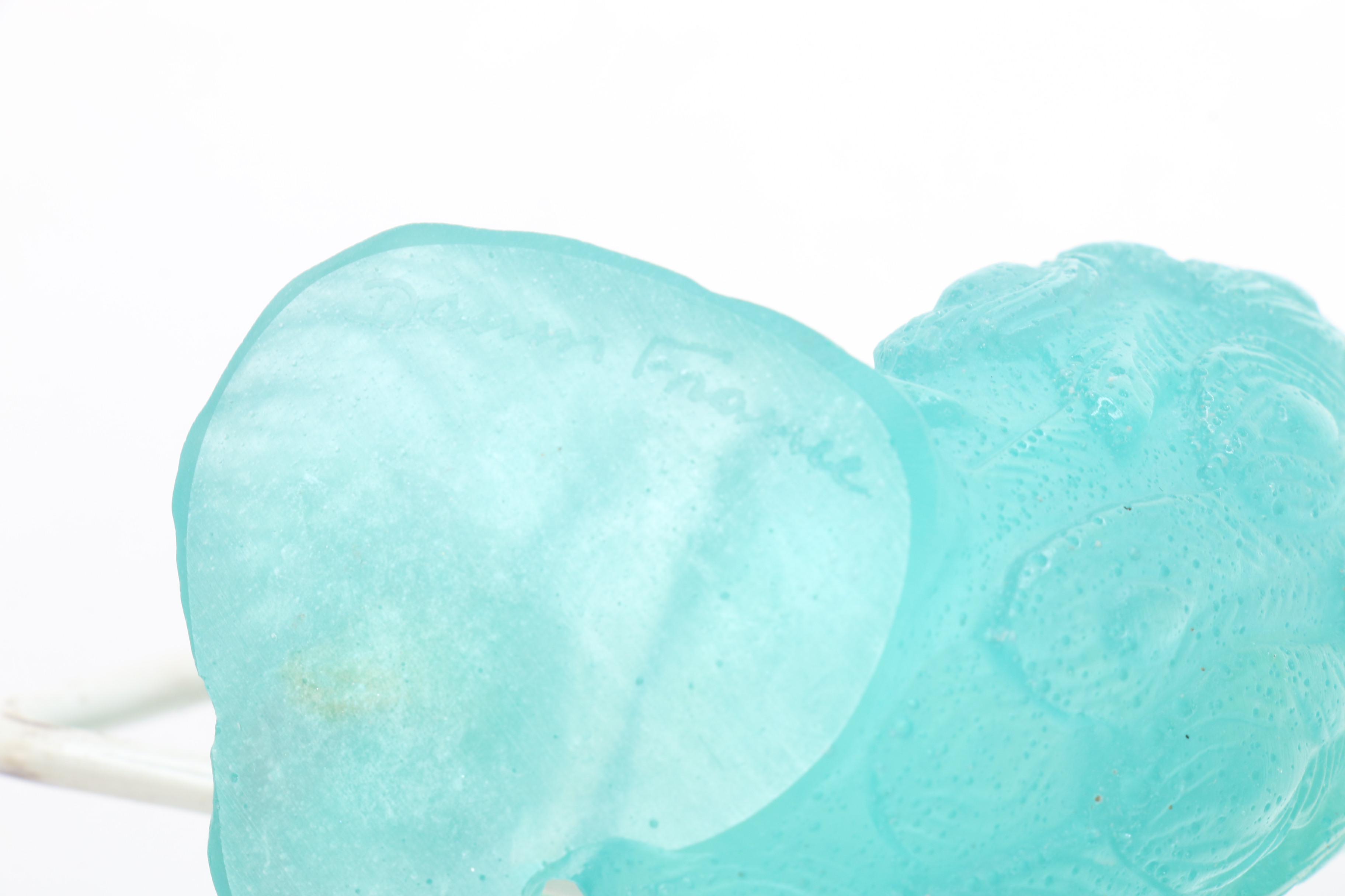 Daum France Pâte de verre Art Glass Peacock Figurine