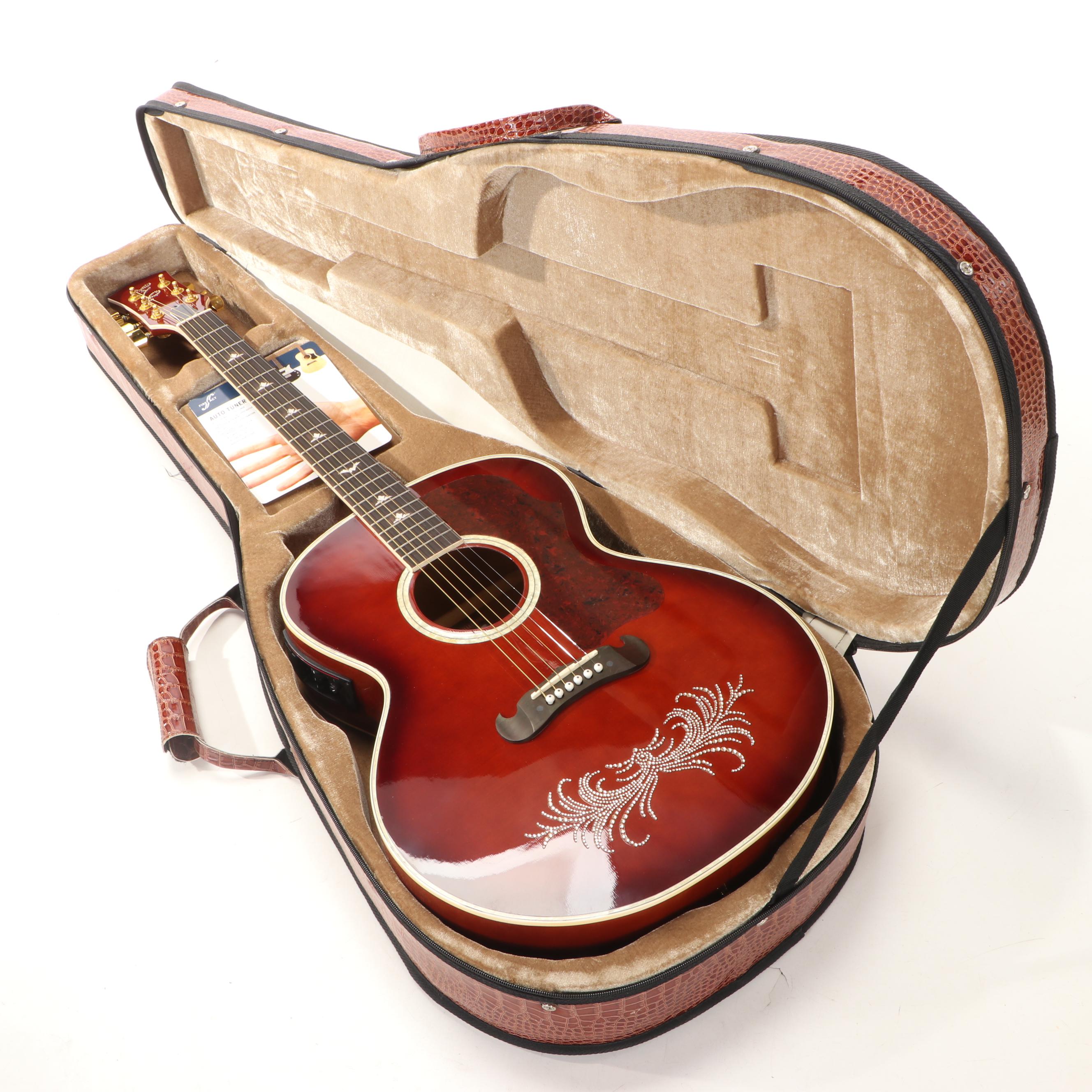 Esteban Amber Ice Rock On Collection Limited Edition Acoustic-Electric Guitar