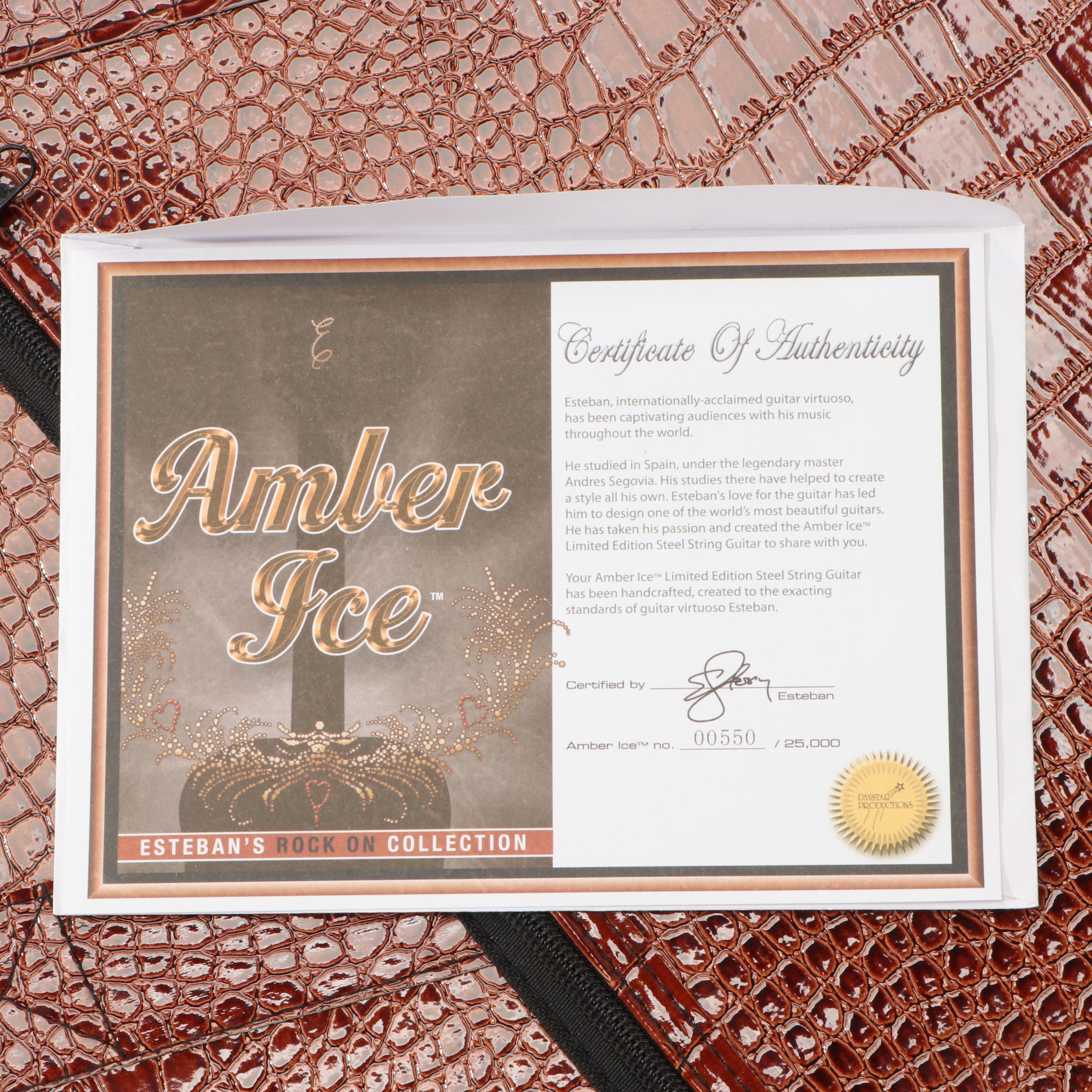 Esteban Amber Ice Rock On Collection Limited Edition Acoustic-Electric Guitar