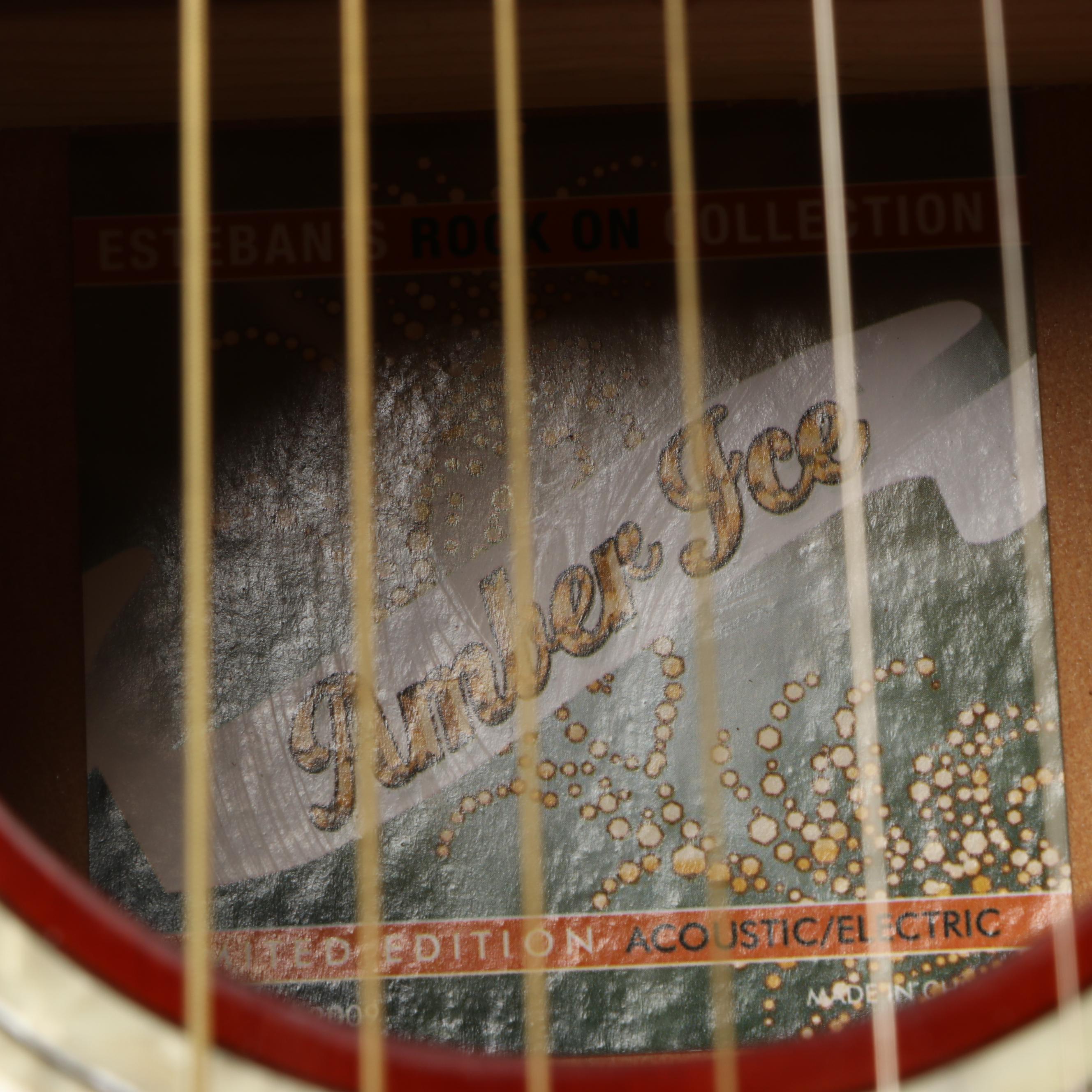 Esteban Amber Ice Rock On Collection Limited Edition Acoustic-Electric Guitar