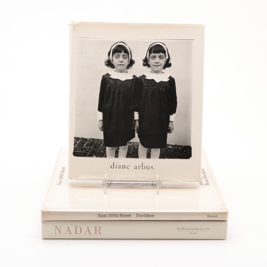 First Edition Photography Books by Bruce Davidson, Diane Arbus and Nadar