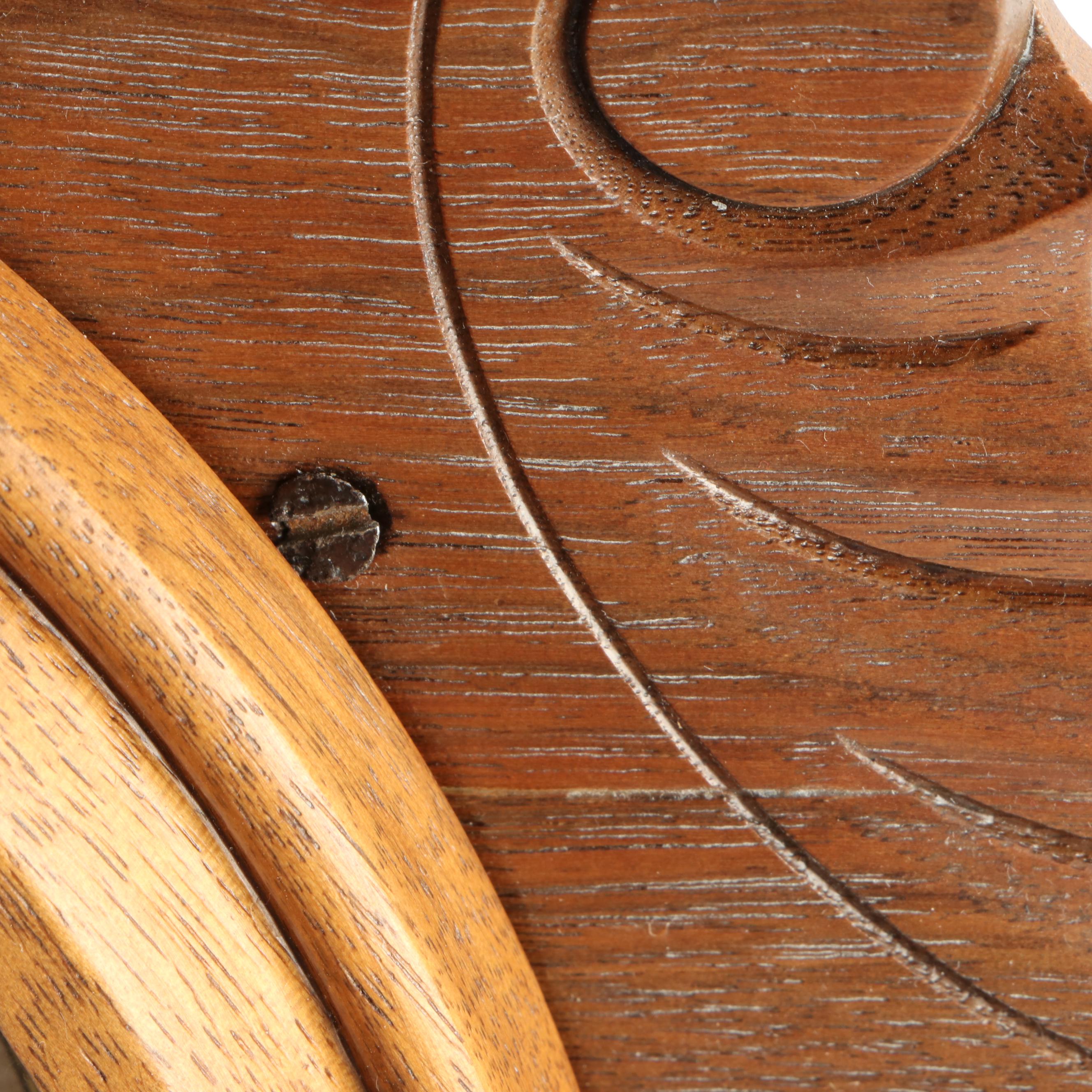 Ansonia Clock Co. Victorian Hand-Carved Oak Mantel Clock