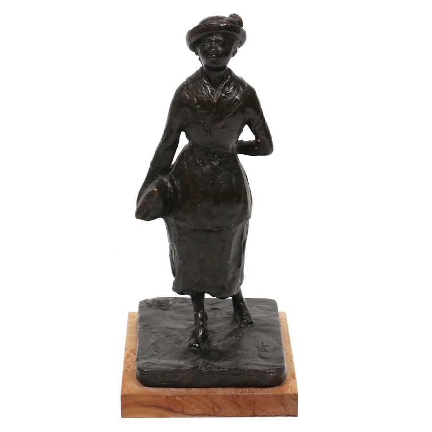 Reproduction Resin Sculpture After Edgar Degas "Schoolgirl"