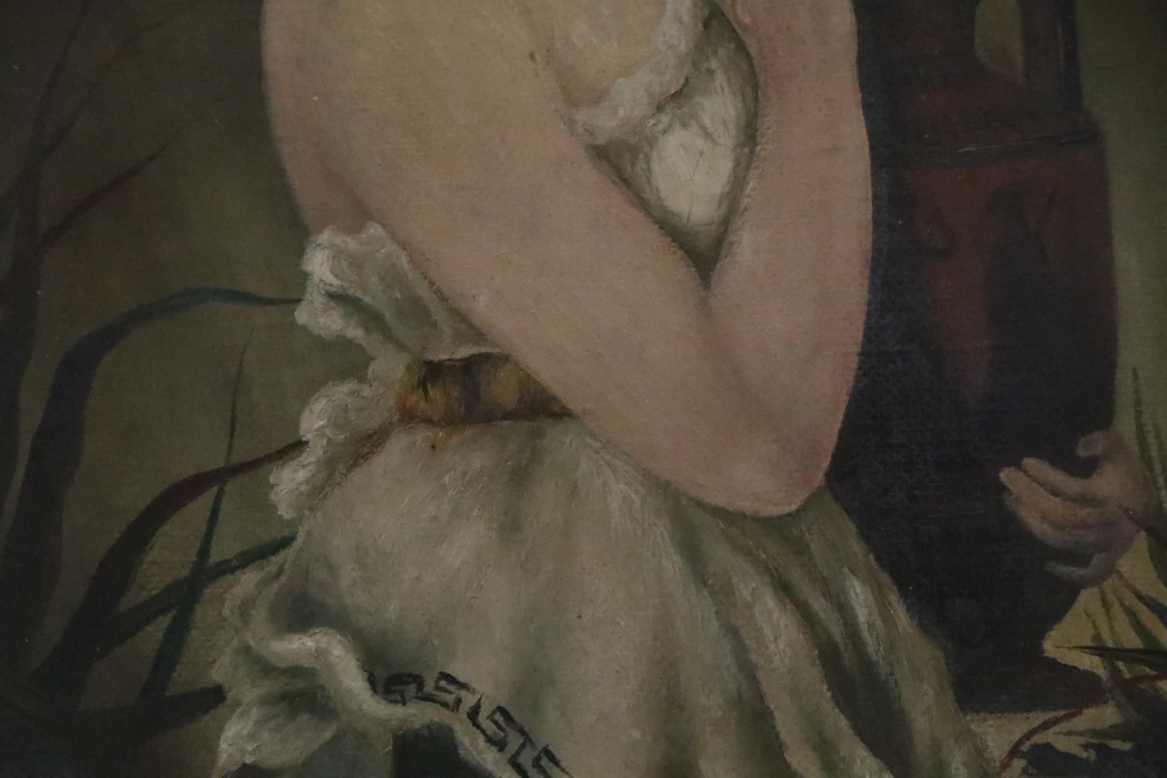 Copy Oil Painting after Robert Julius Beyschlag "Psyche," Late 19th Century