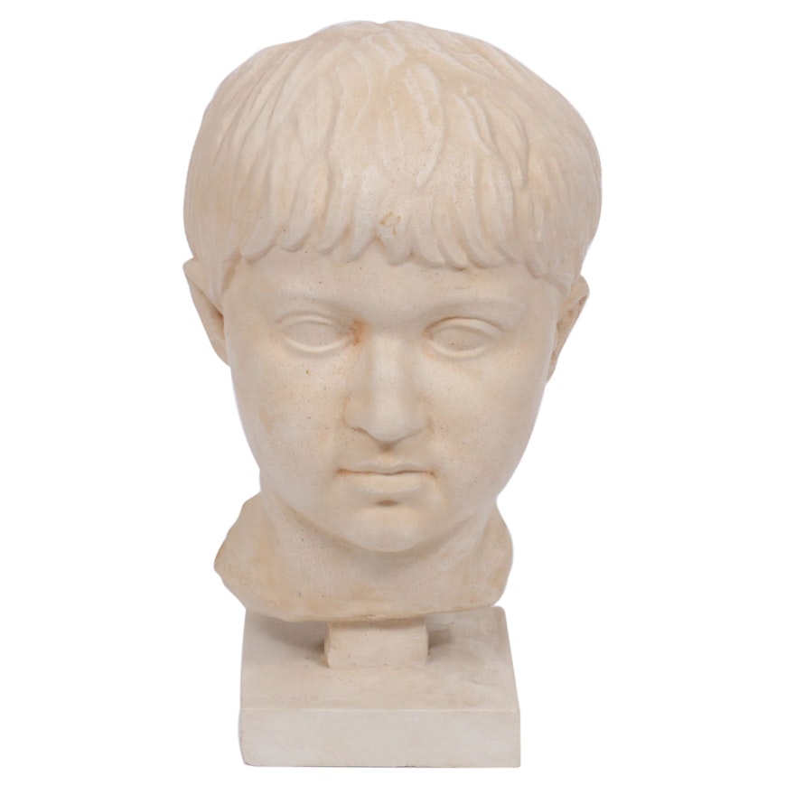 Philadelphia University Museum Reproduction Roman Bust, Mid 20th Century
