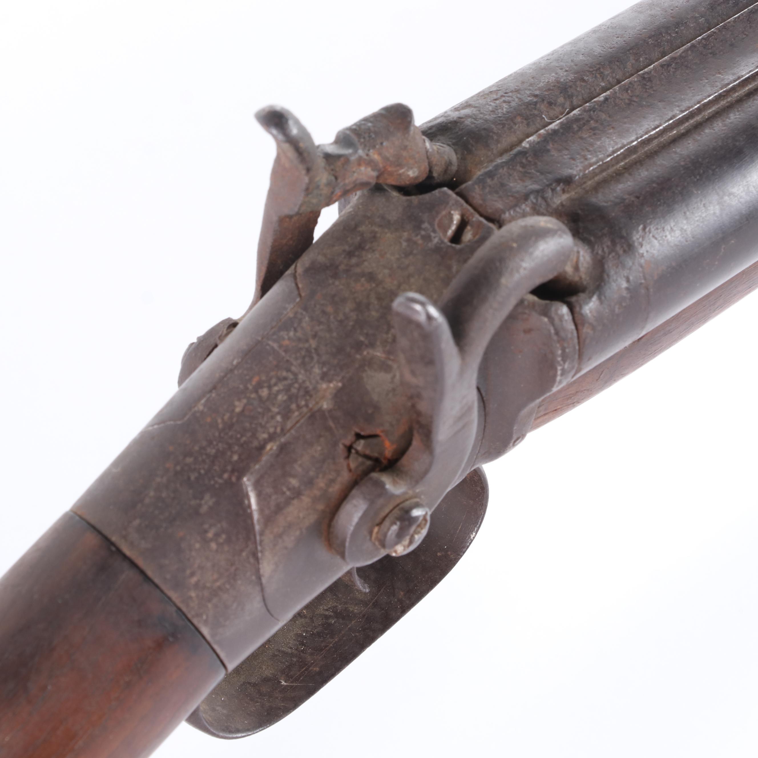Double Barrel Black Powder Musket,  Mid-Late 19th Century