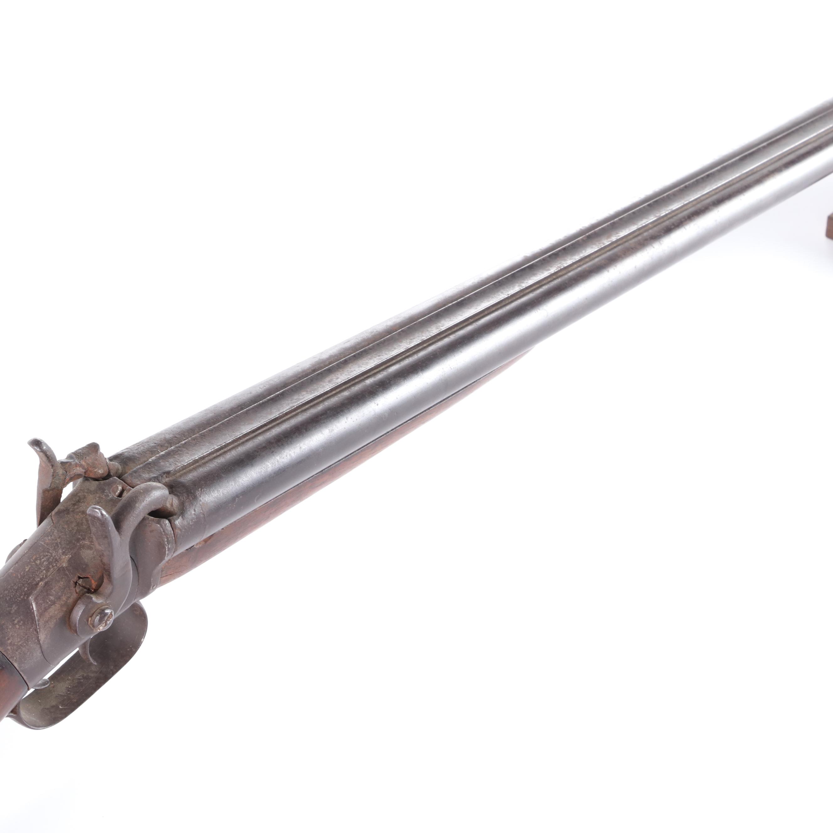 Double Barrel Black Powder Musket,  Mid-Late 19th Century