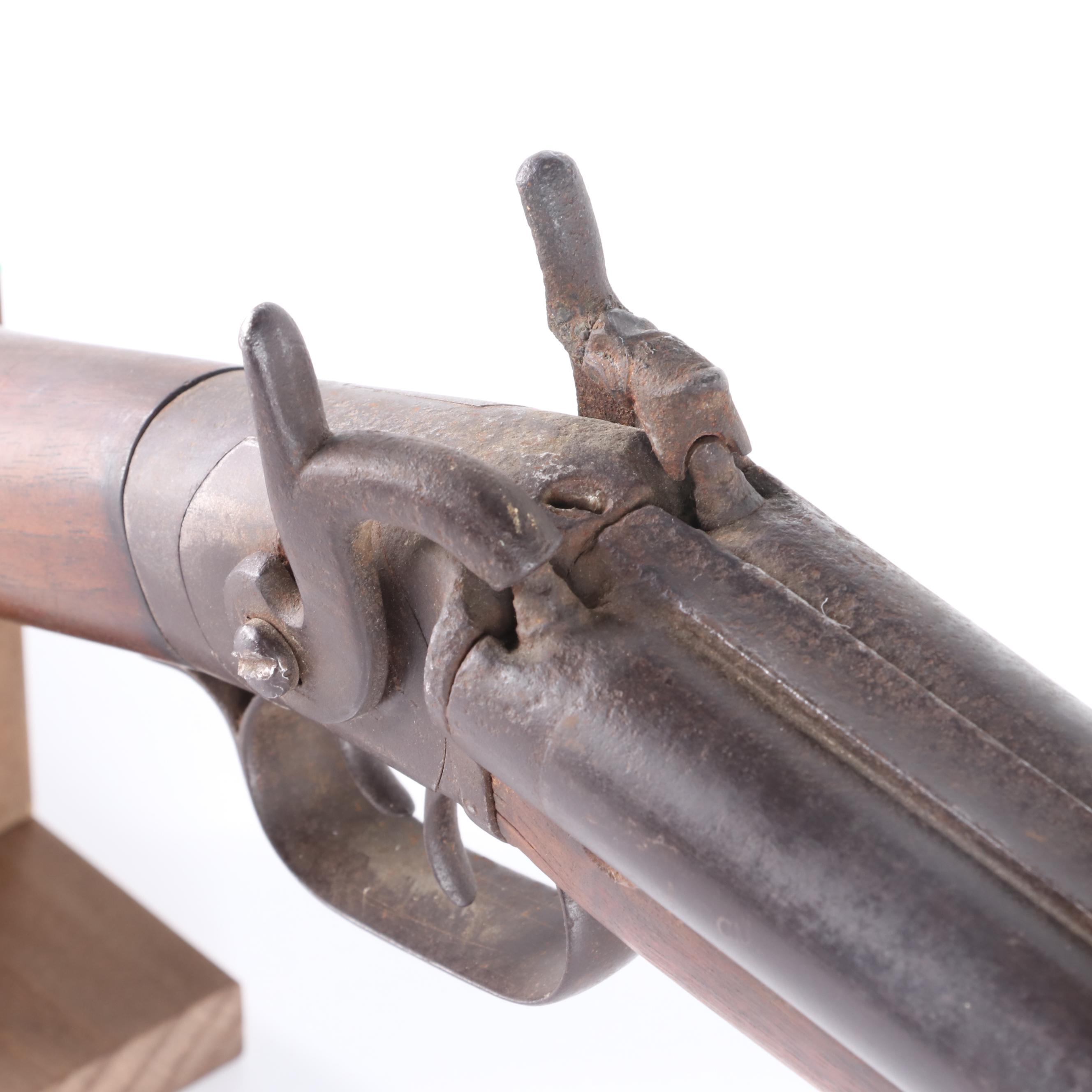 Double Barrel Black Powder Musket,  Mid-Late 19th Century
