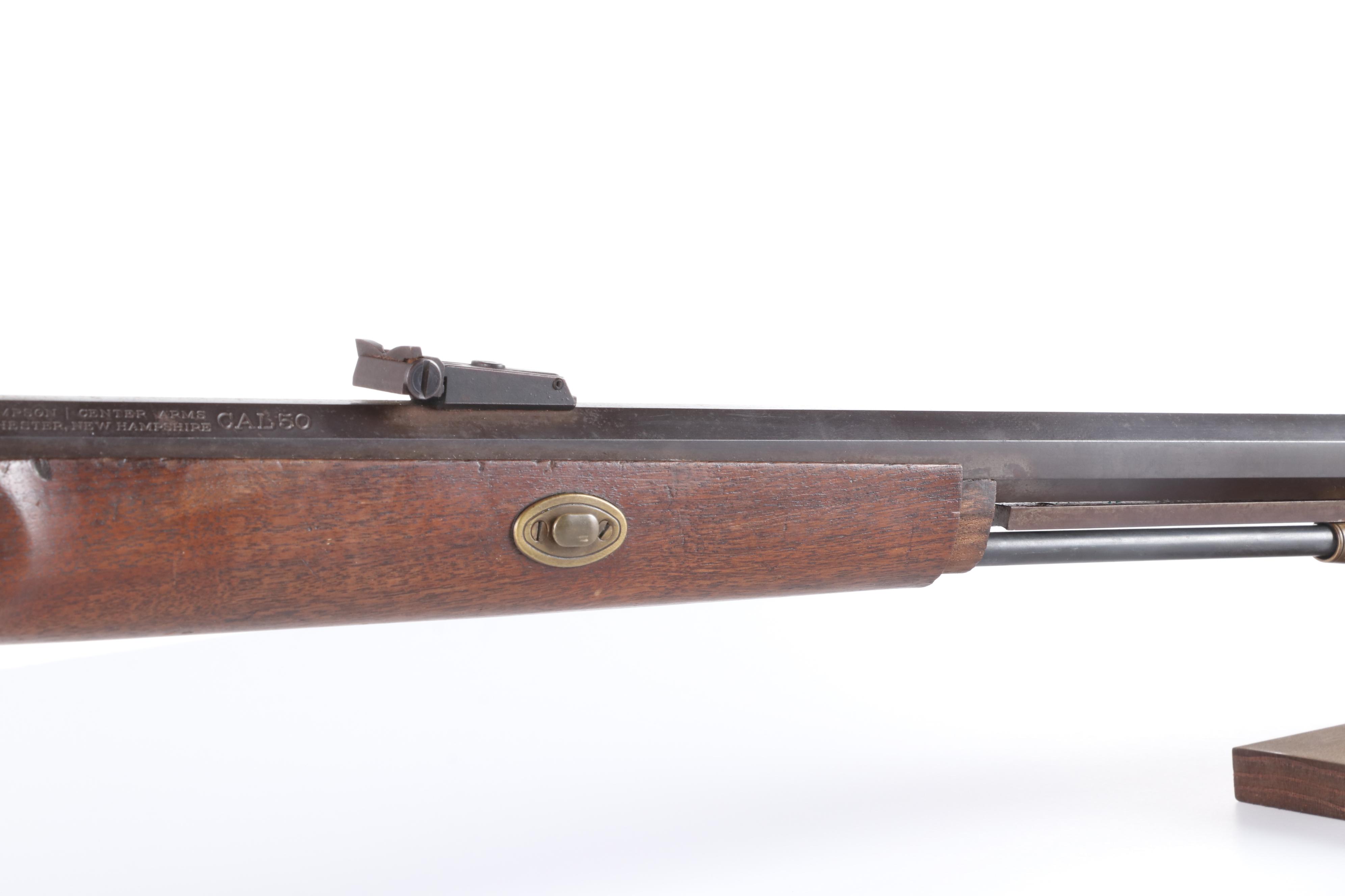 Thompson/Center Arms Reproduction 50 Cal Muzzleloader with Ramrod, Late 20th C