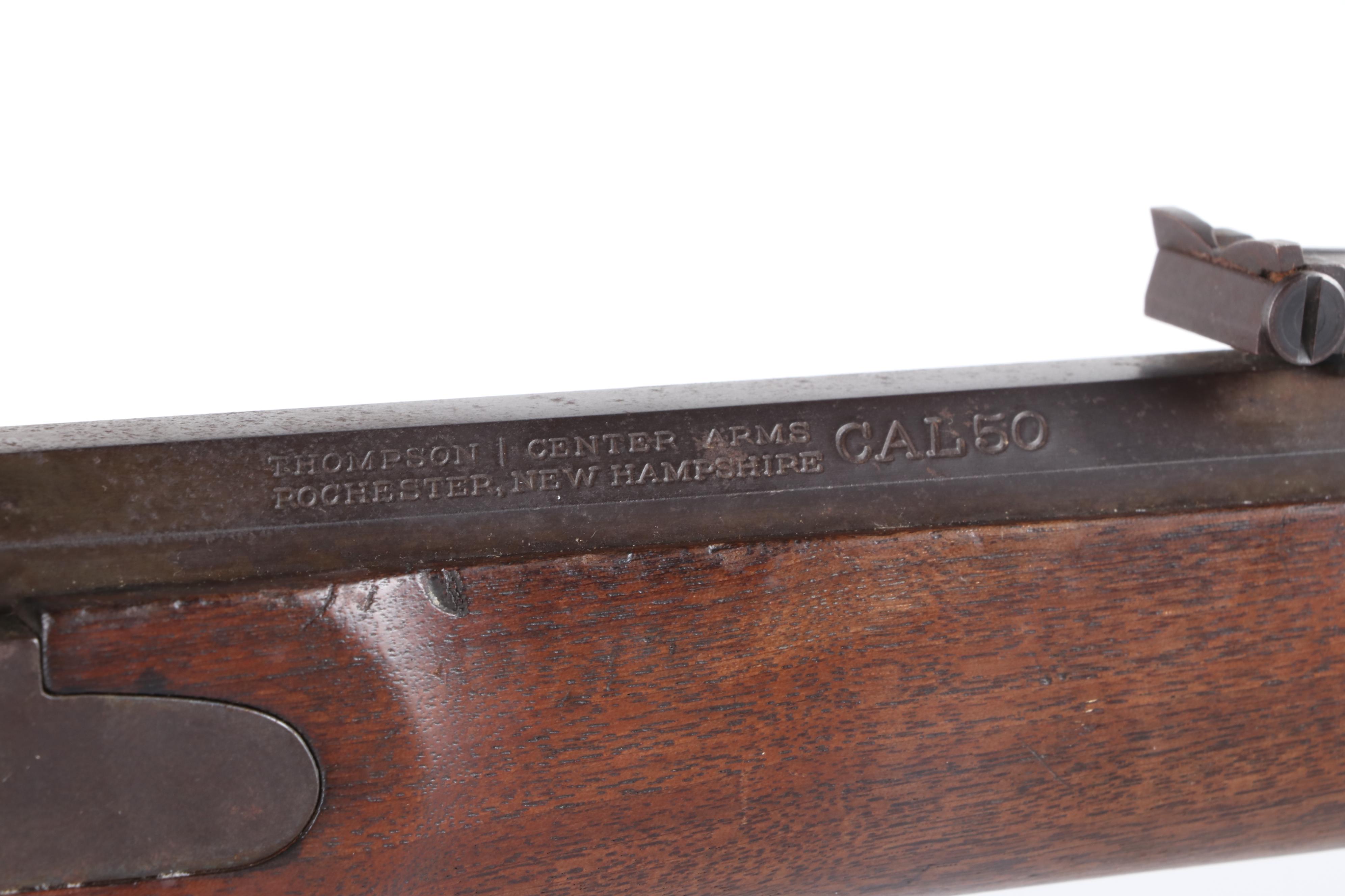 Thompson/Center Arms Reproduction 50 Cal Muzzleloader with Ramrod, Late 20th C