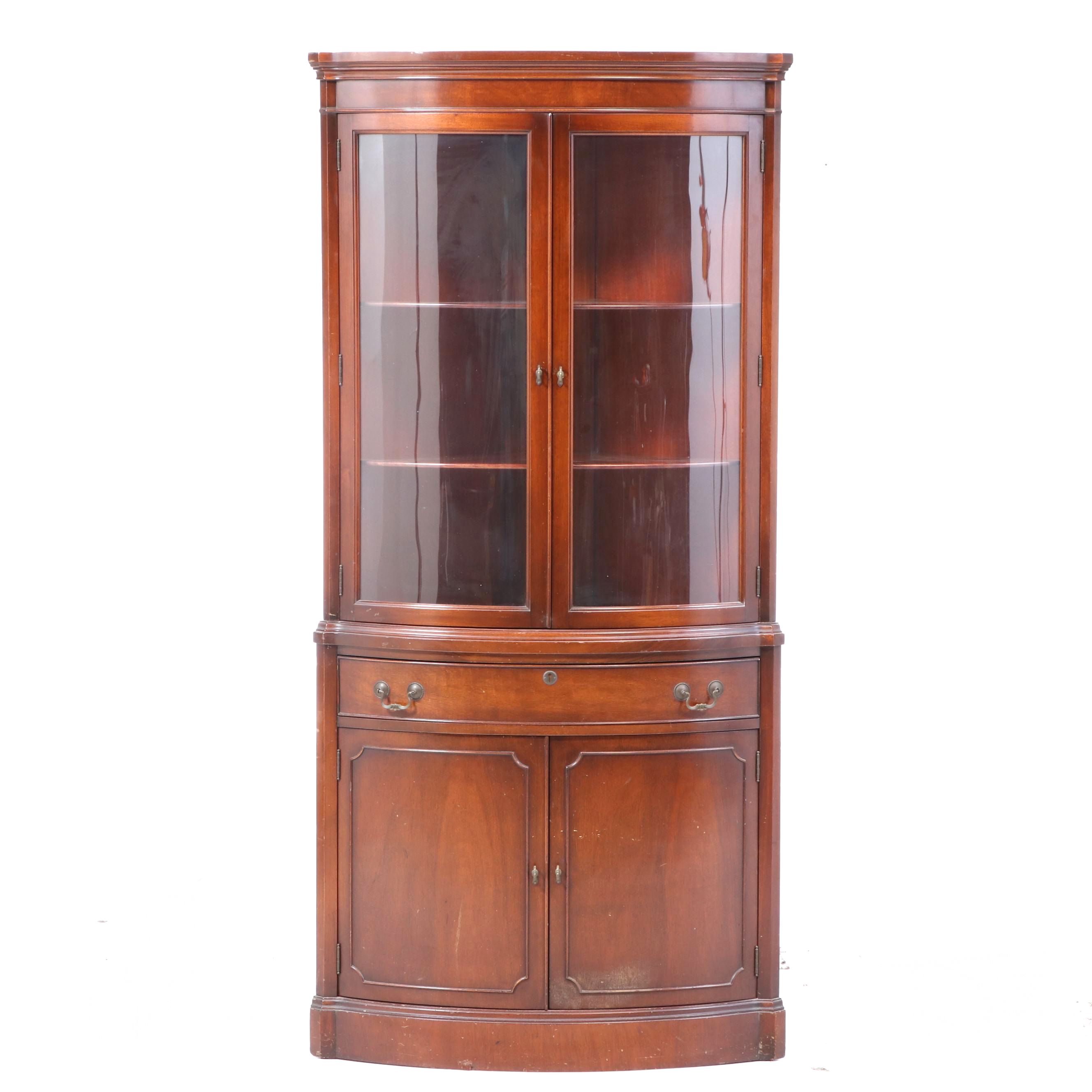Landstrom Furniture Federal Style Mahogany Corner Cupboard