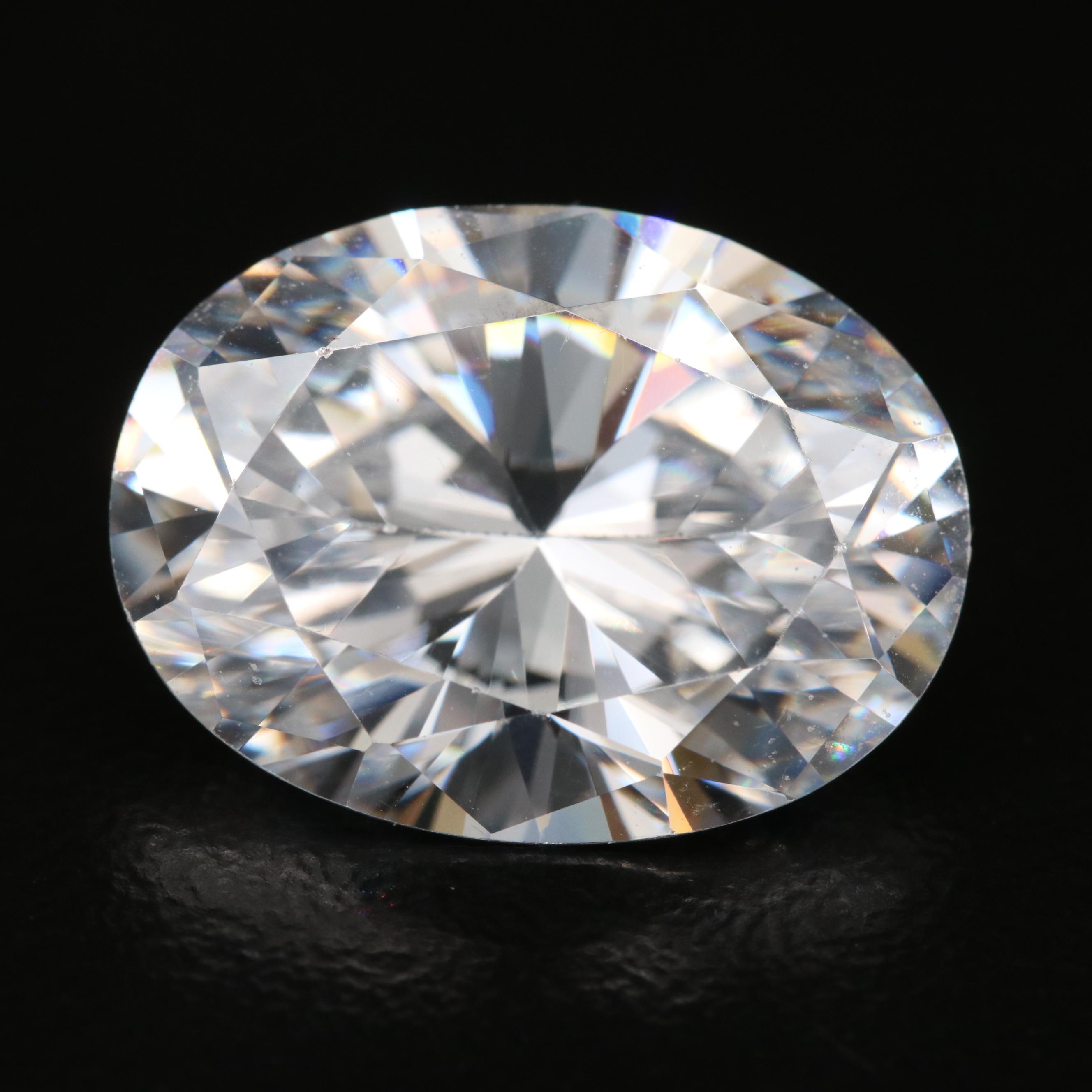 Loose Oval Faceted Cubic Zirconia