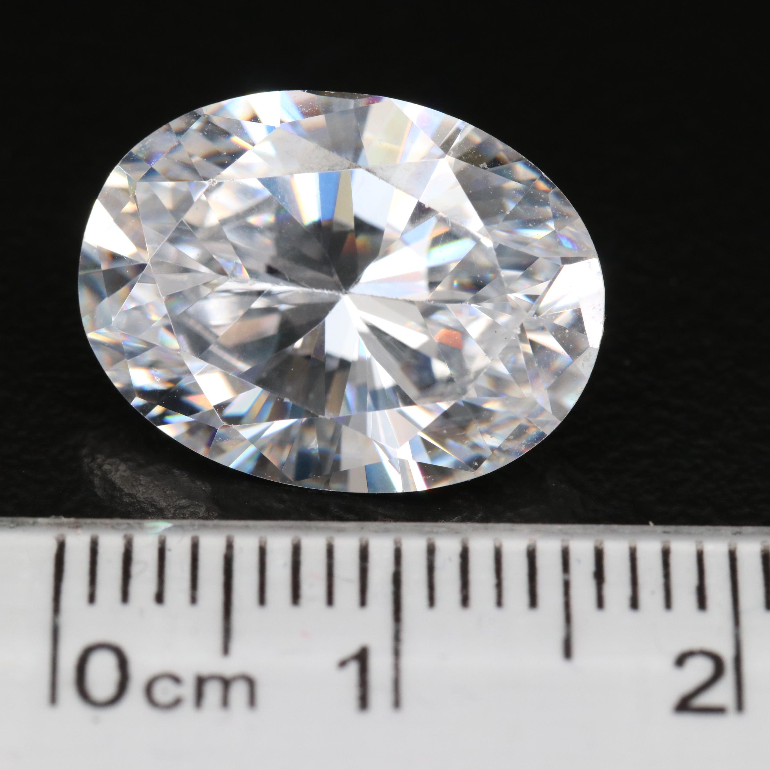 Loose Oval Faceted Cubic Zirconia