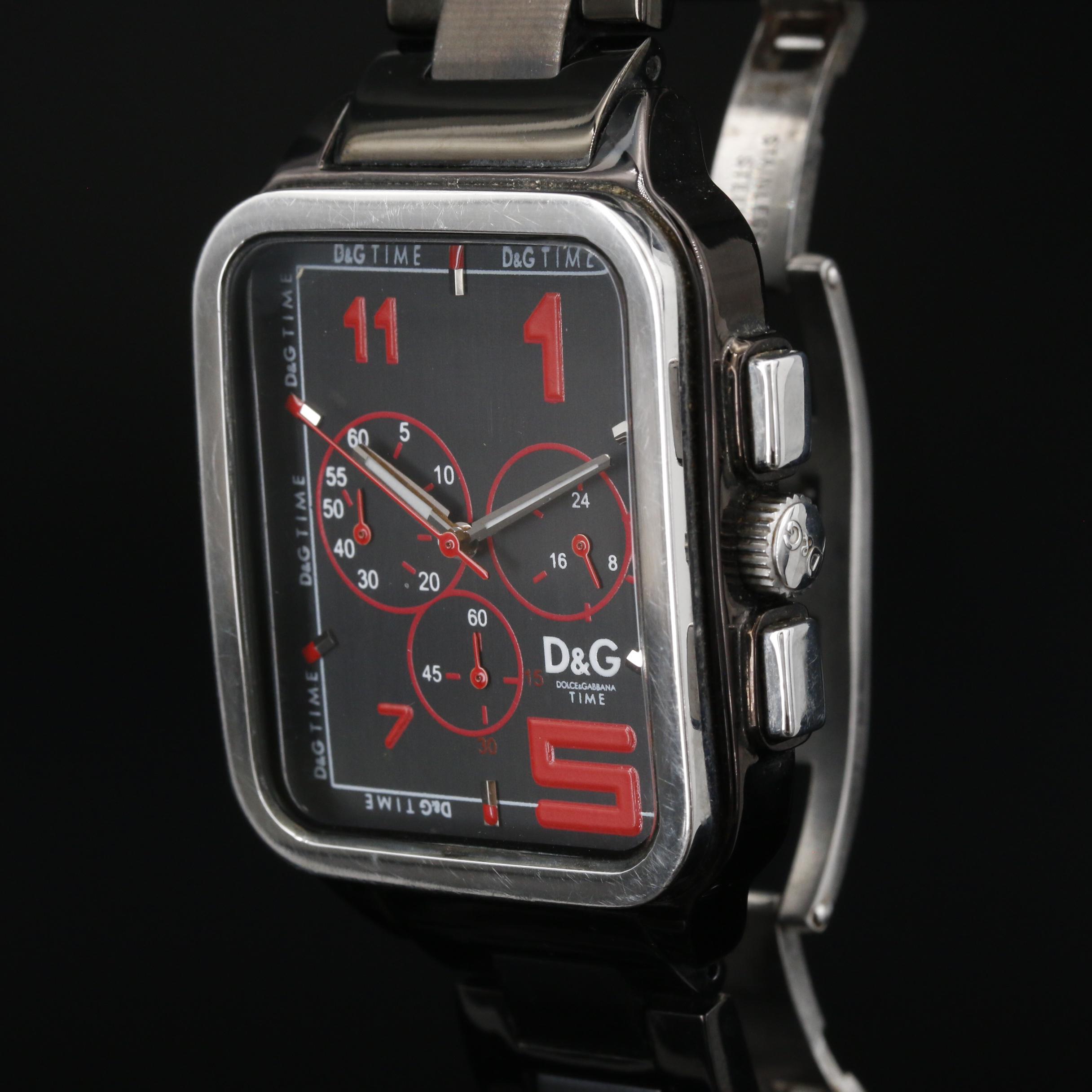 D&G Dolce & Gabbana Stainless Steel Quartz Chronograph Watch