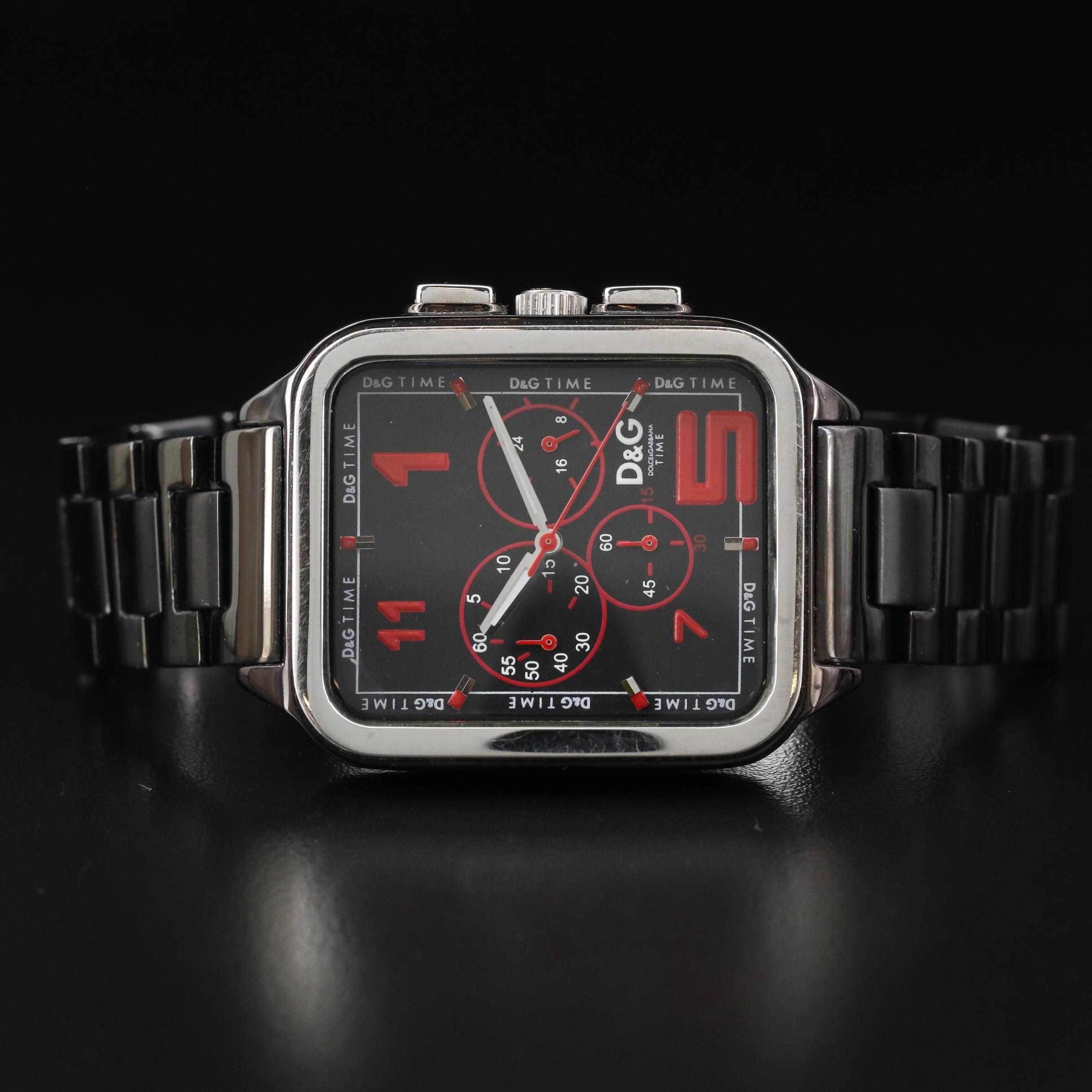 D&G Dolce & Gabbana Stainless Steel Quartz Chronograph Watch