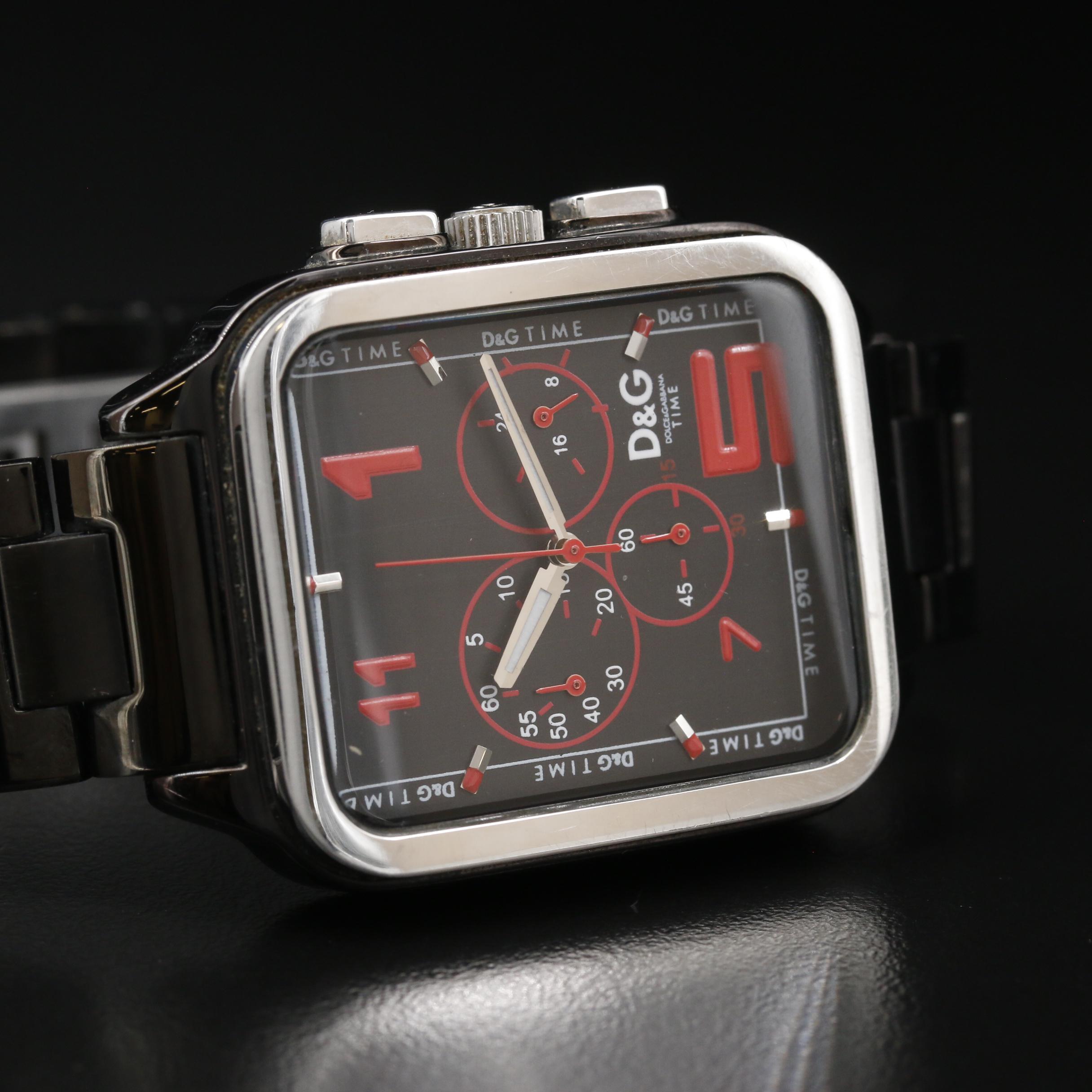 D&G Dolce & Gabbana Stainless Steel Quartz Chronograph Watch