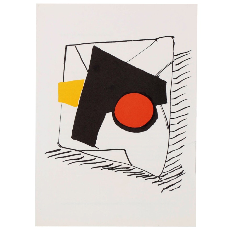 Alexander Calder Color Lithograph for "Derrière le Miroir", 1976