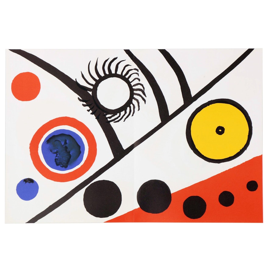 Alexander Calder Double-Page Color Lithograph for "Derrière le Miroir", 1976