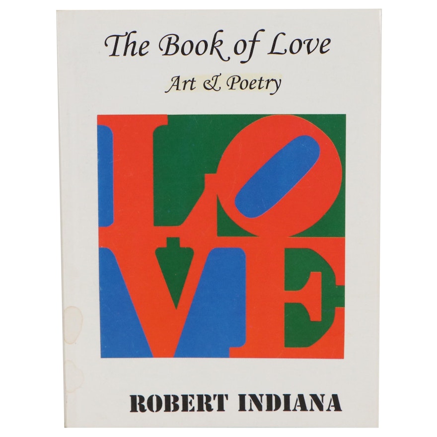 Offset Lithograph Booklet After Robert Indiana "The Book of Love Art & Poetry"