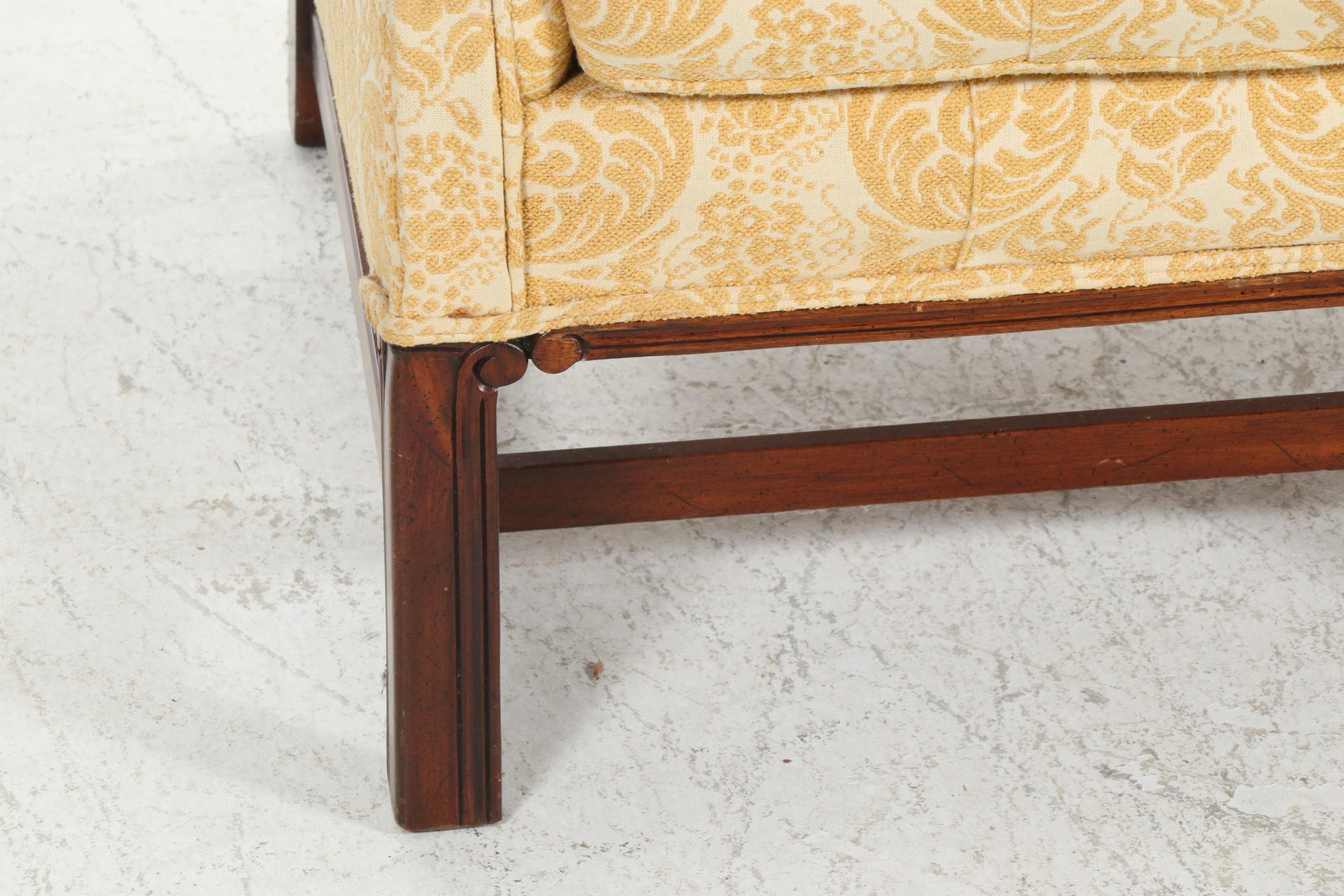 Hickory Chair Co. Chippendale Style Camel Back Sofa, Mid to Late 20th Century