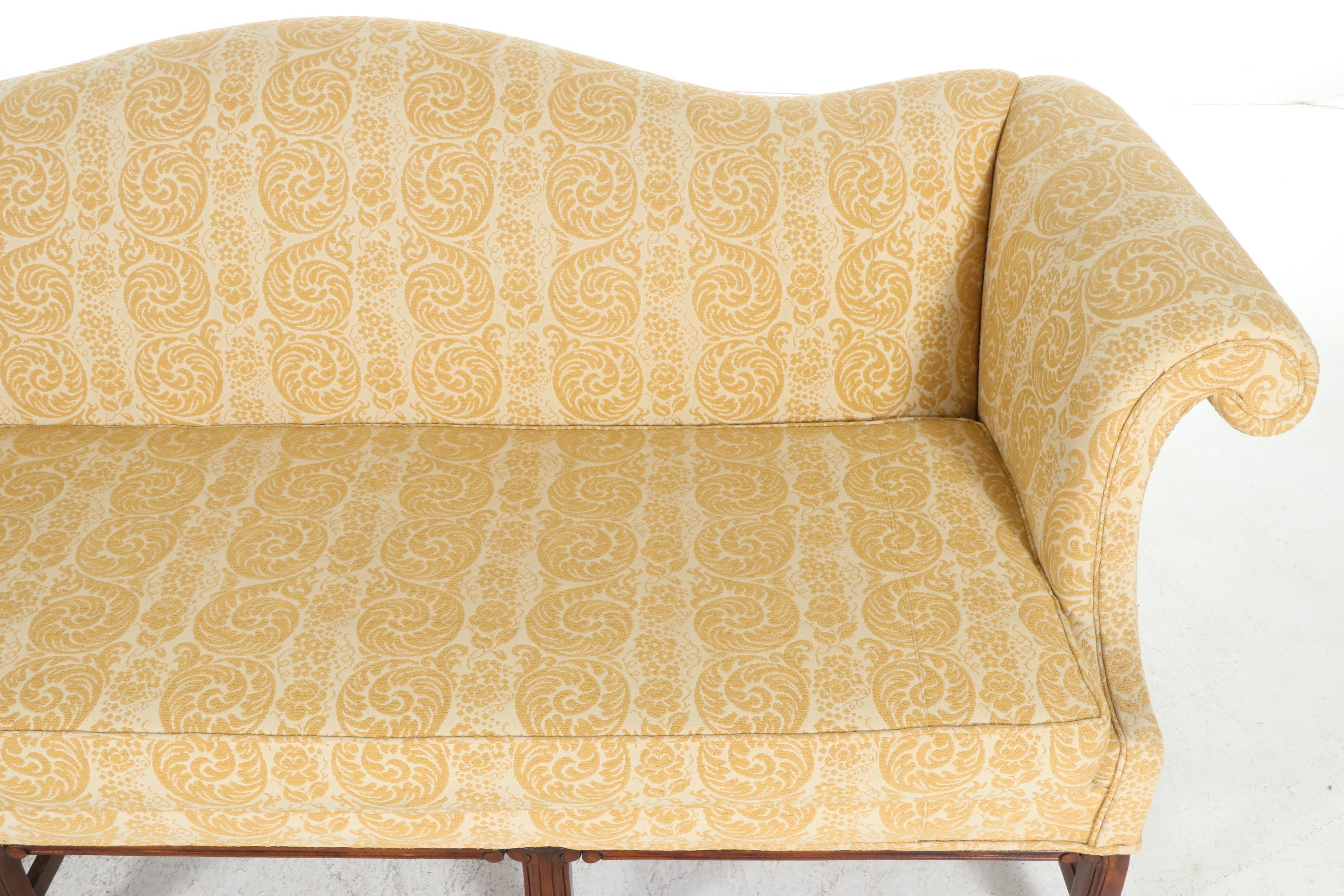 Hickory Chair Co. Chippendale Style Camel Back Sofa, Mid to Late 20th Century