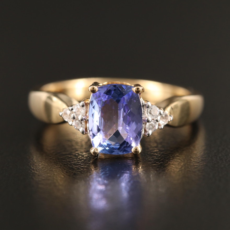 Sterling Silver Tanzanite and Topaz Ring