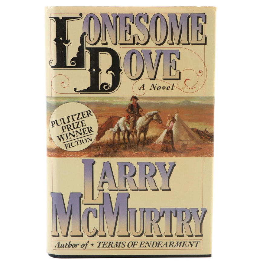 Signed "Lonesome Dove" by Larry McMurtry with Dust Jacket, 1985