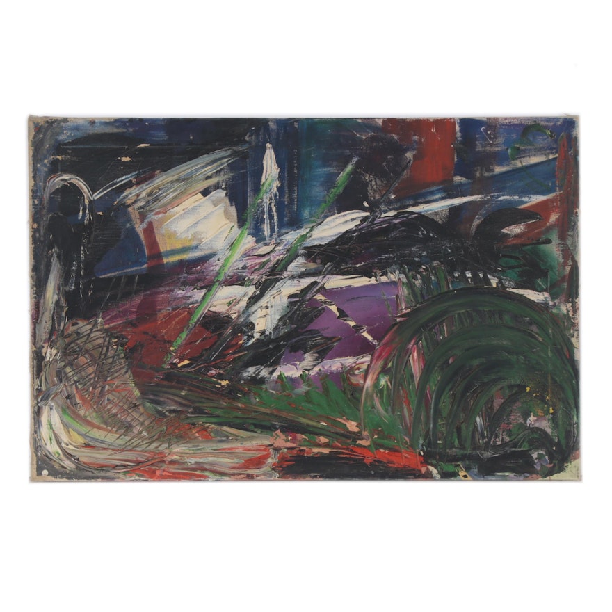 Abstract Oil Painting, Late 20th Century