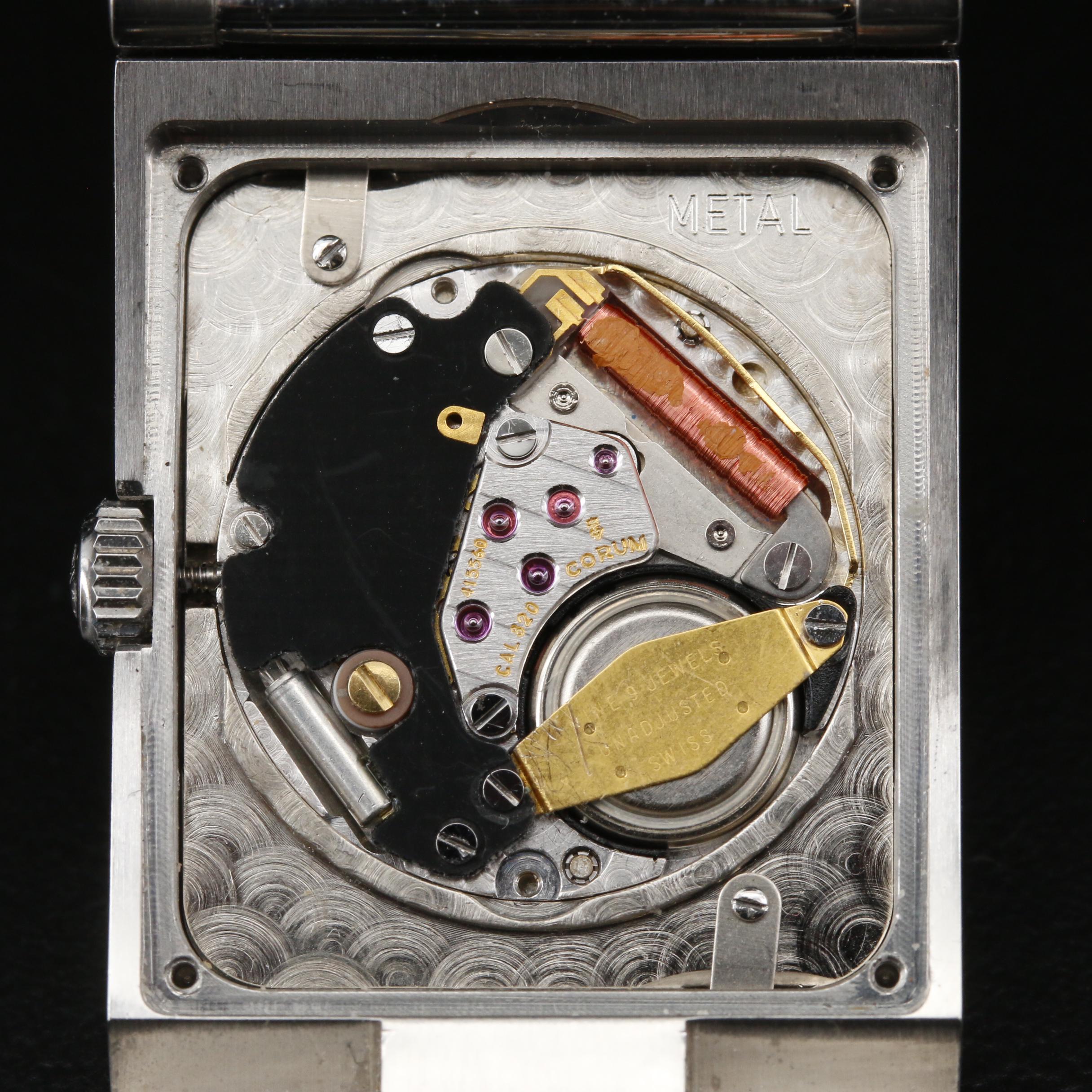 Corum "Taboggan" Stainless Steel Folding Case Quartz Watch