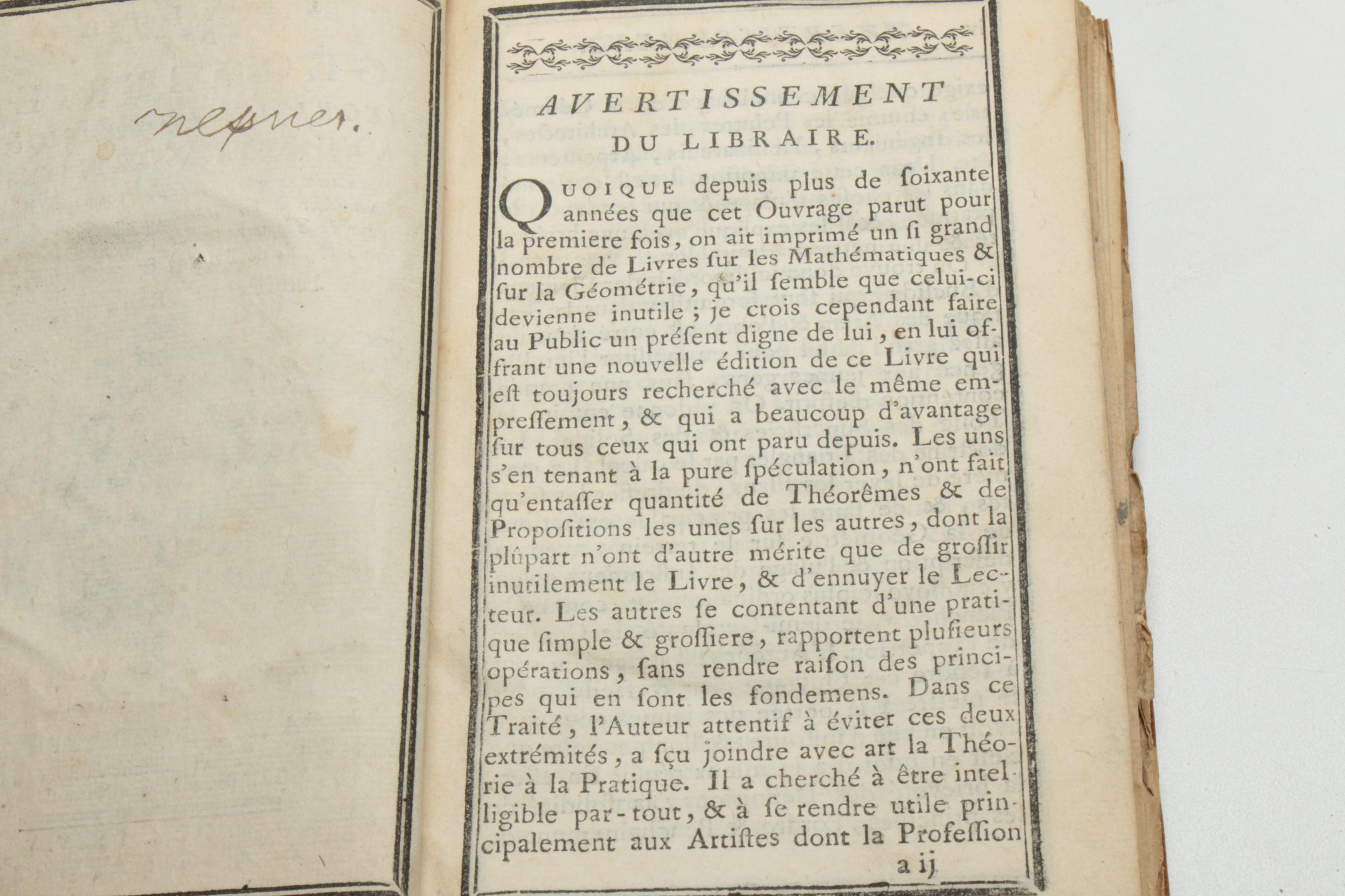 "Traité de géométrie théorique et pratique" by Sébastien Leclerc, 1764
