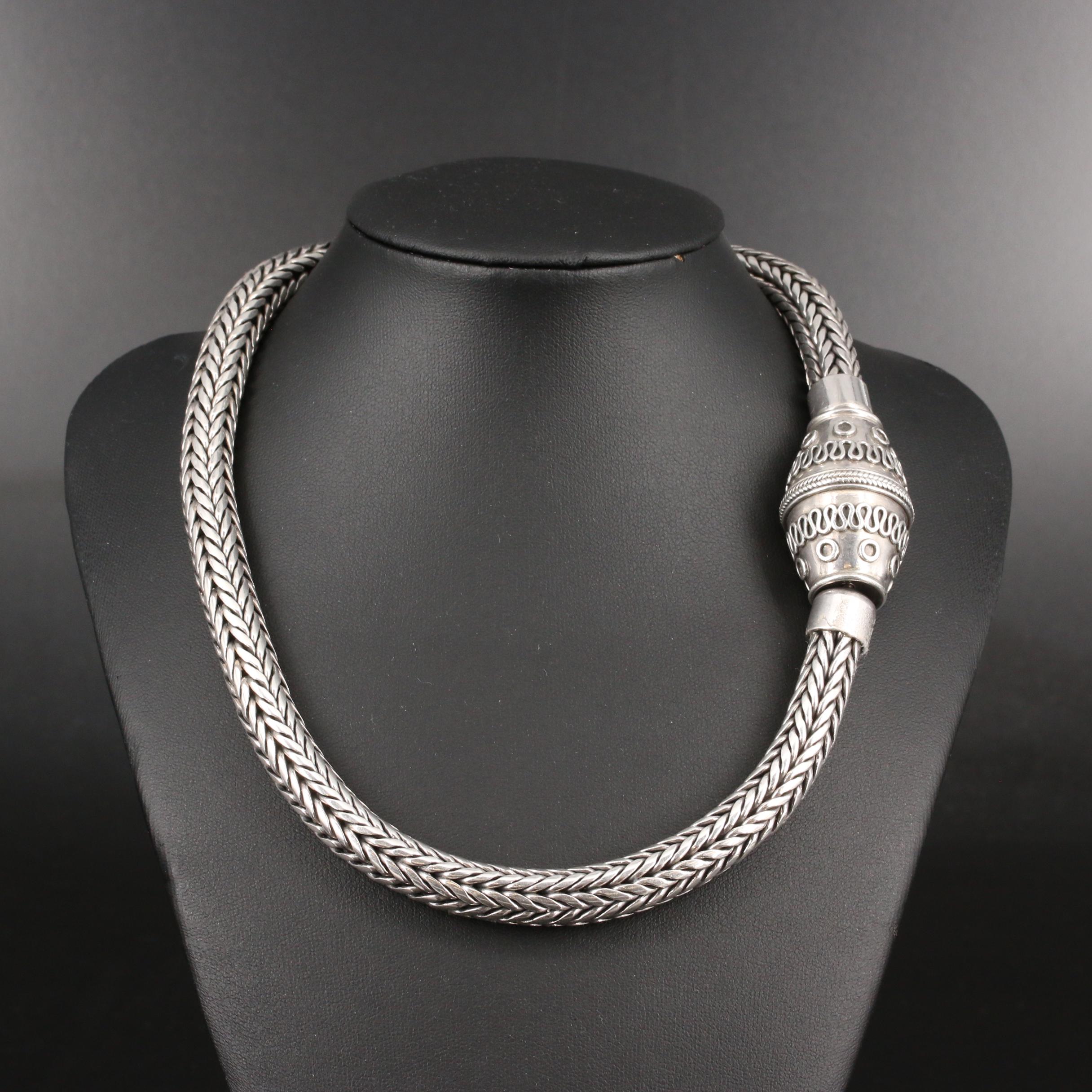 Suarti Sterling Silver Bali Necklace