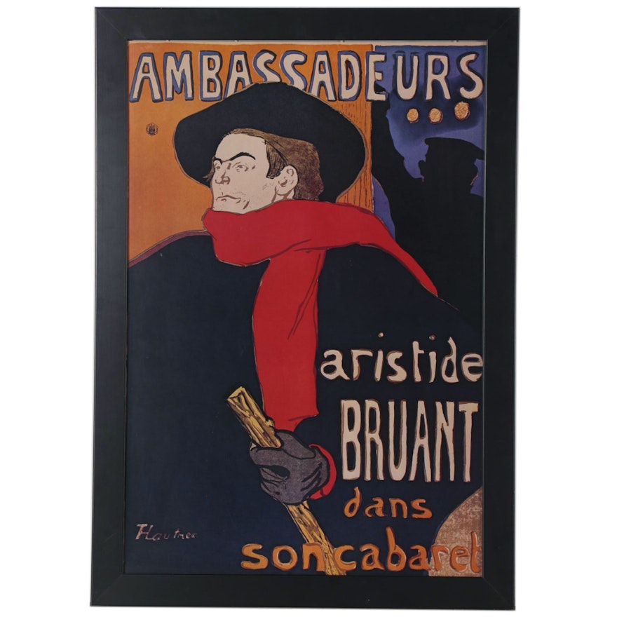 Offset Lithograph after Henri de Toulouse-Lautrec "Ambasadeurs: Aristide Bruant"