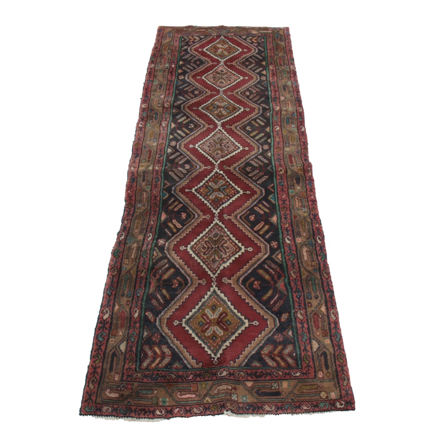 3'5 x 10'5 Hand-Knotted Wool Runner Rug