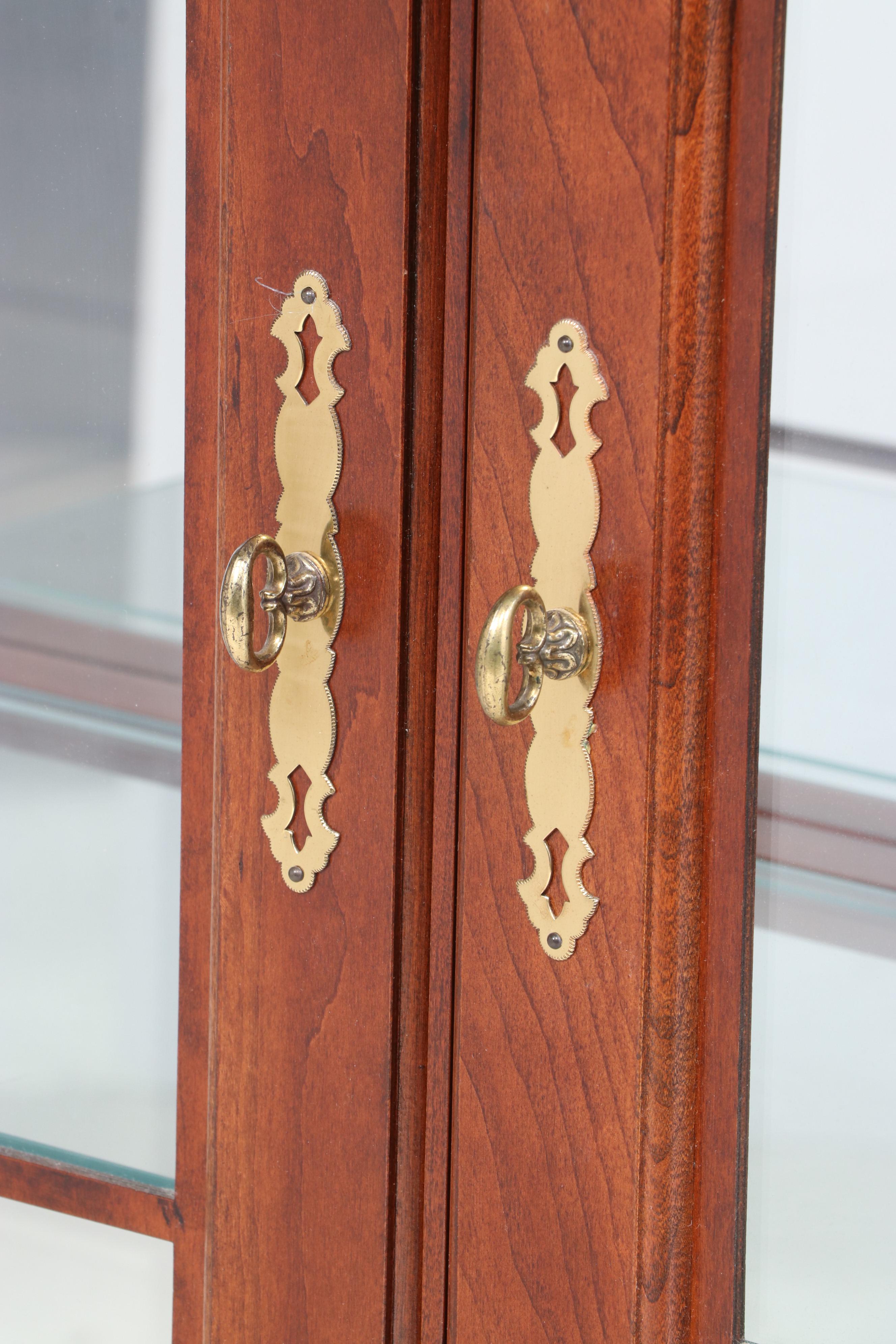 Federal Style Cherrywood Display Cabinet, Late 20th Century