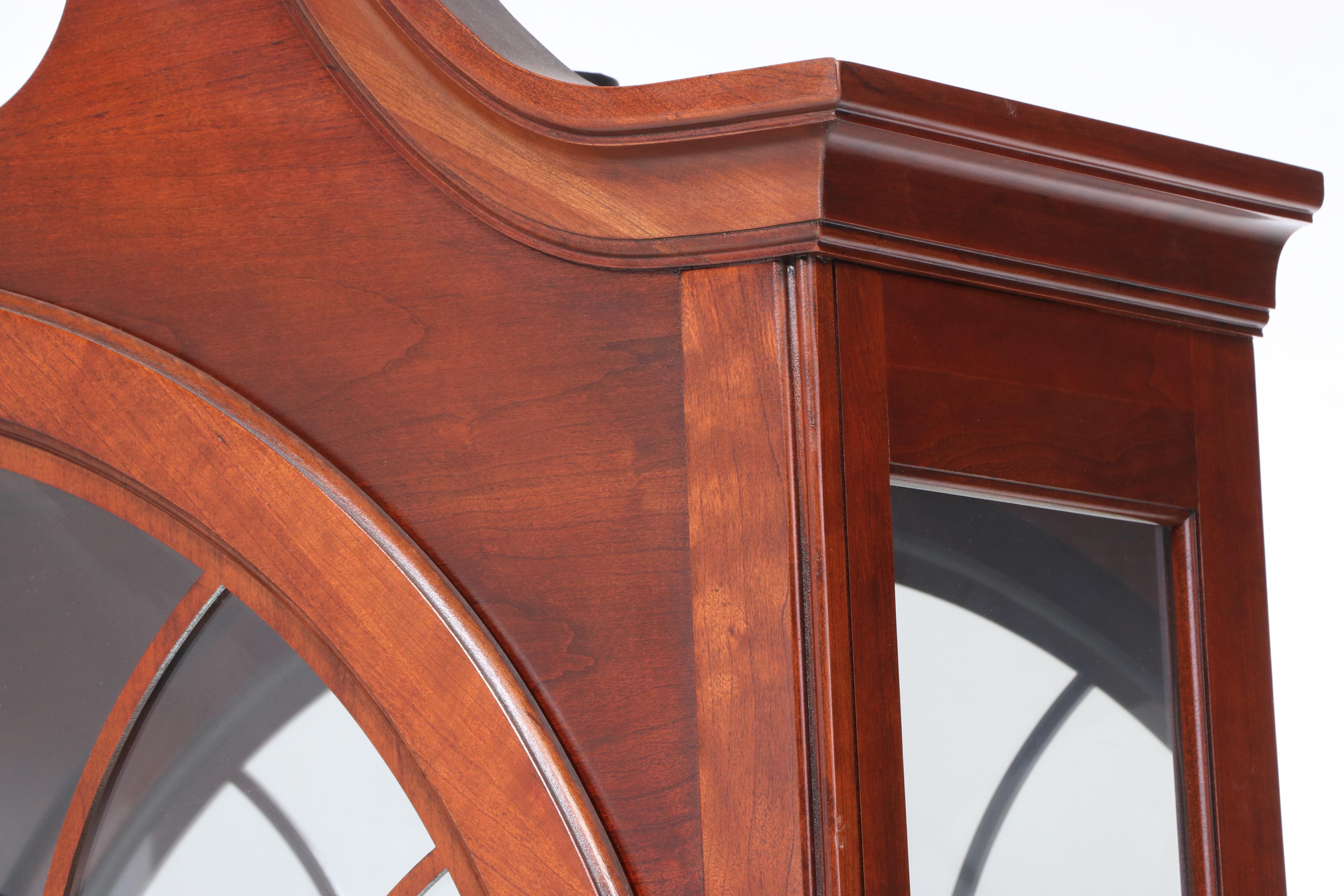 Federal Style Cherrywood Display Cabinet, Late 20th Century