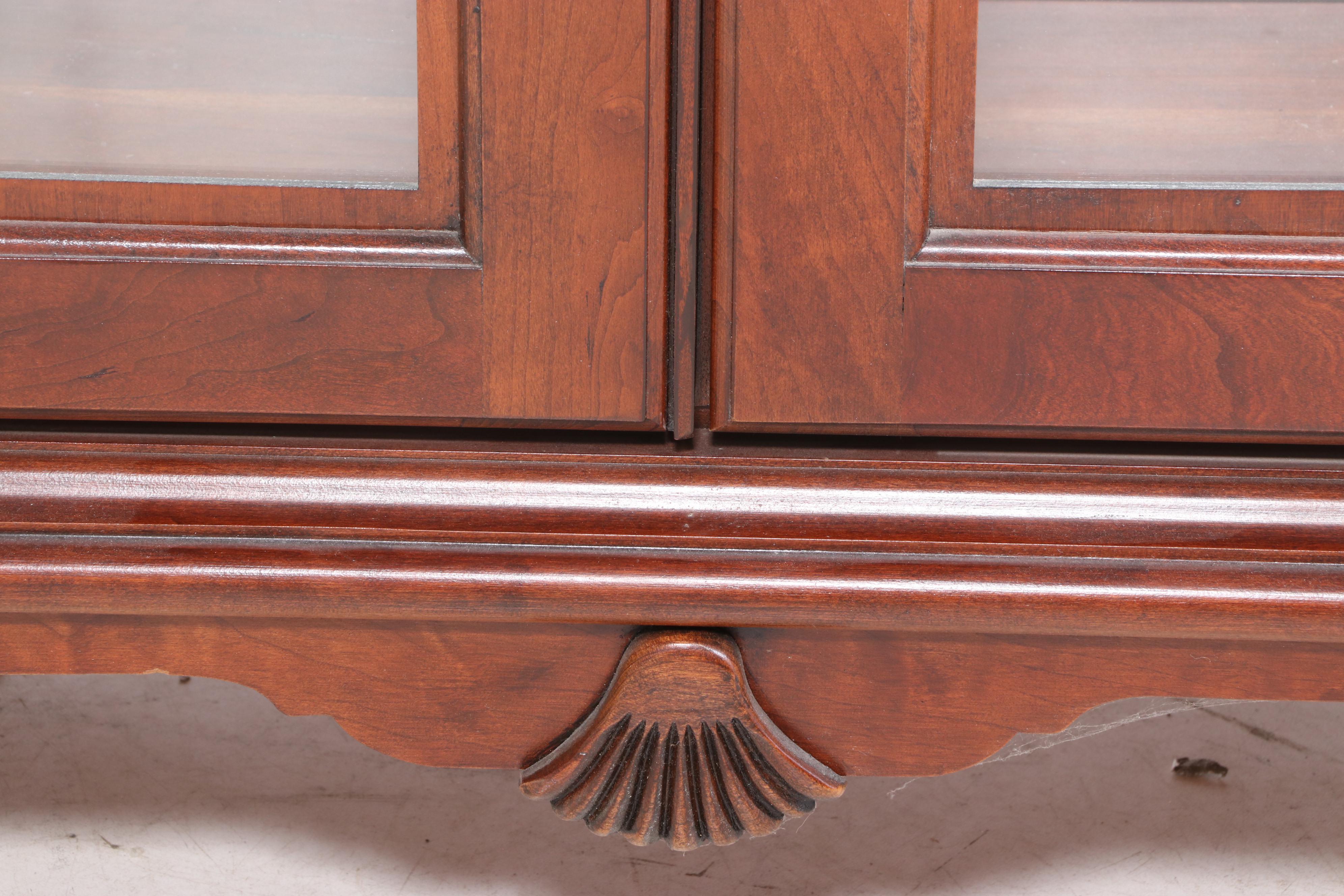 Federal Style Cherrywood Display Cabinet, Late 20th Century