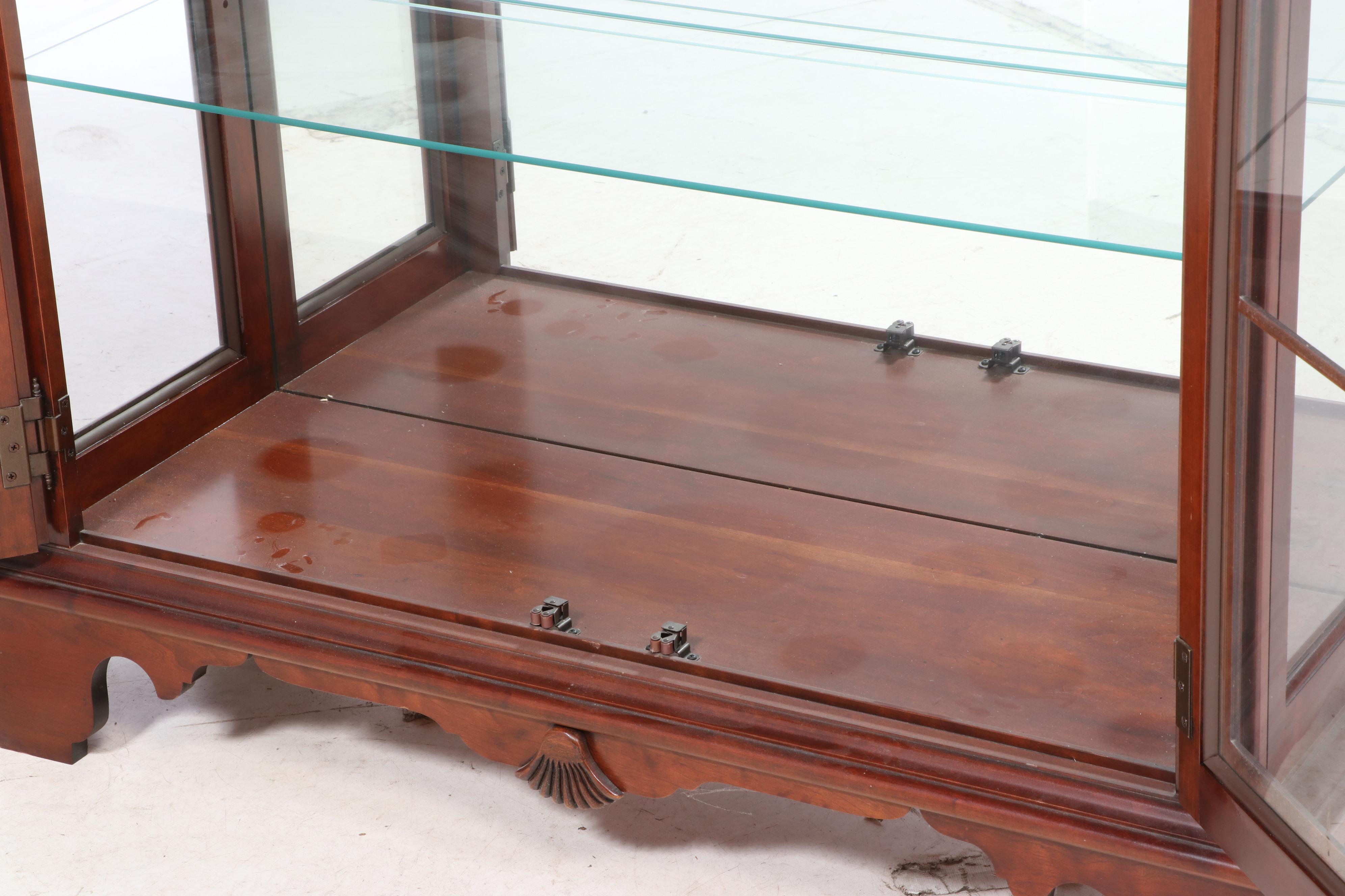 Federal Style Cherrywood Display Cabinet, Late 20th Century