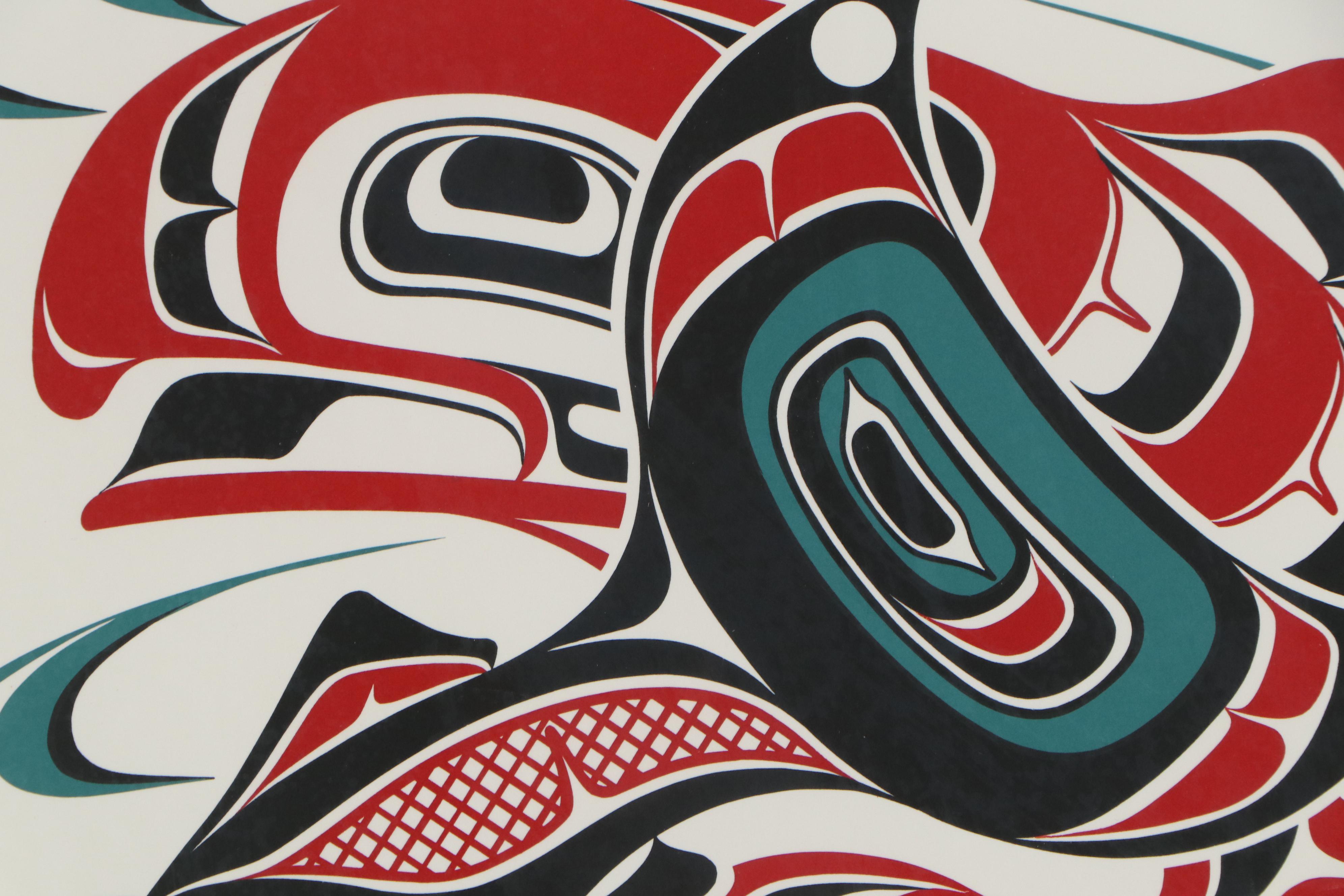 Yukie Adams Pacific Northwest Style Serigraph "Homeward Bound," 1992